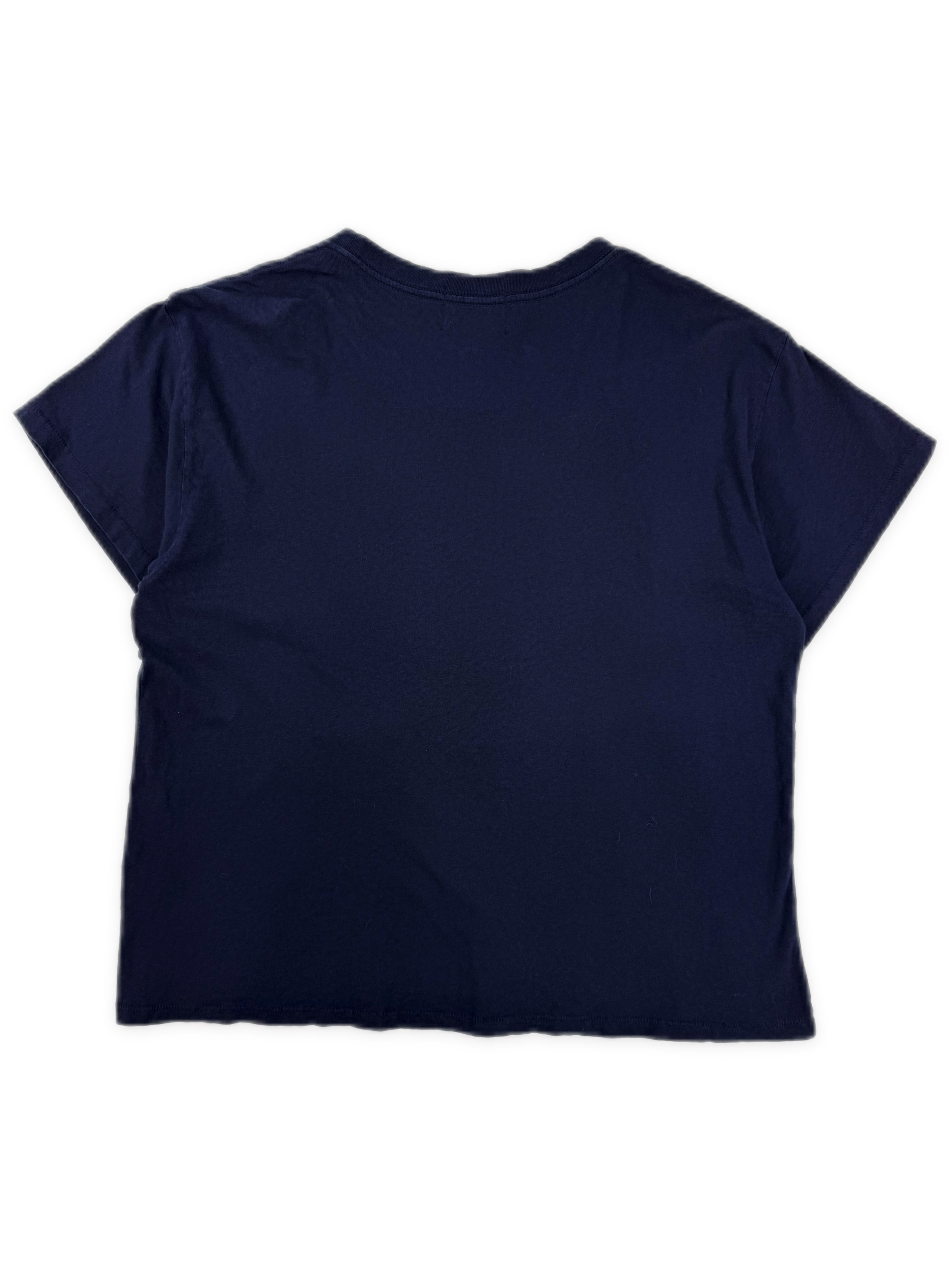 Enfants Riches Deprimes ‘Chain’ Graphic Cropped Navy Blue T-Shirt