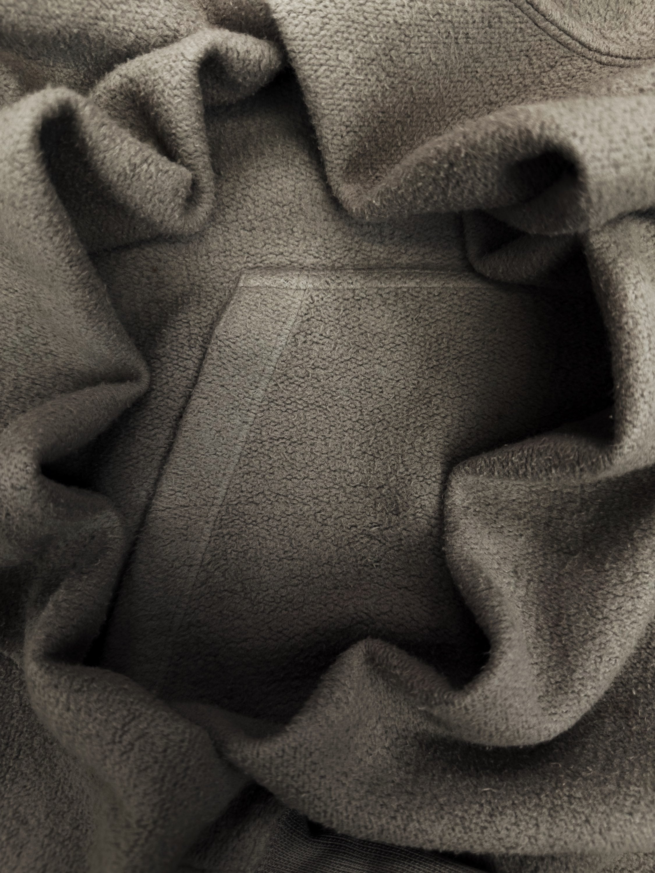 Rick Owens Dust ‘Inside Out’ Fleece Kangaroo Pocket Crewneck