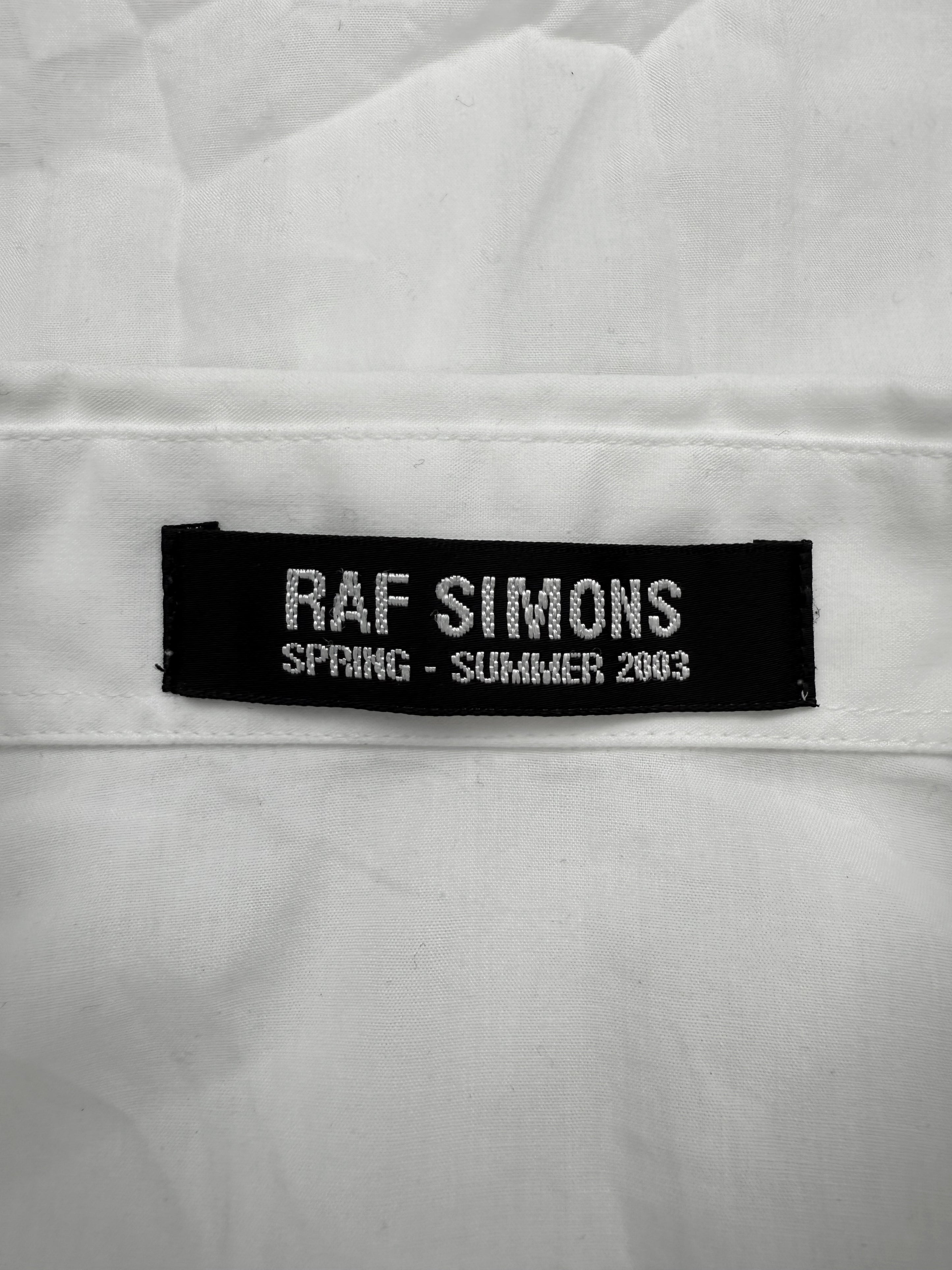 SS03 Raf Simons ‘Consumed’ White Button Up Collared Shirt