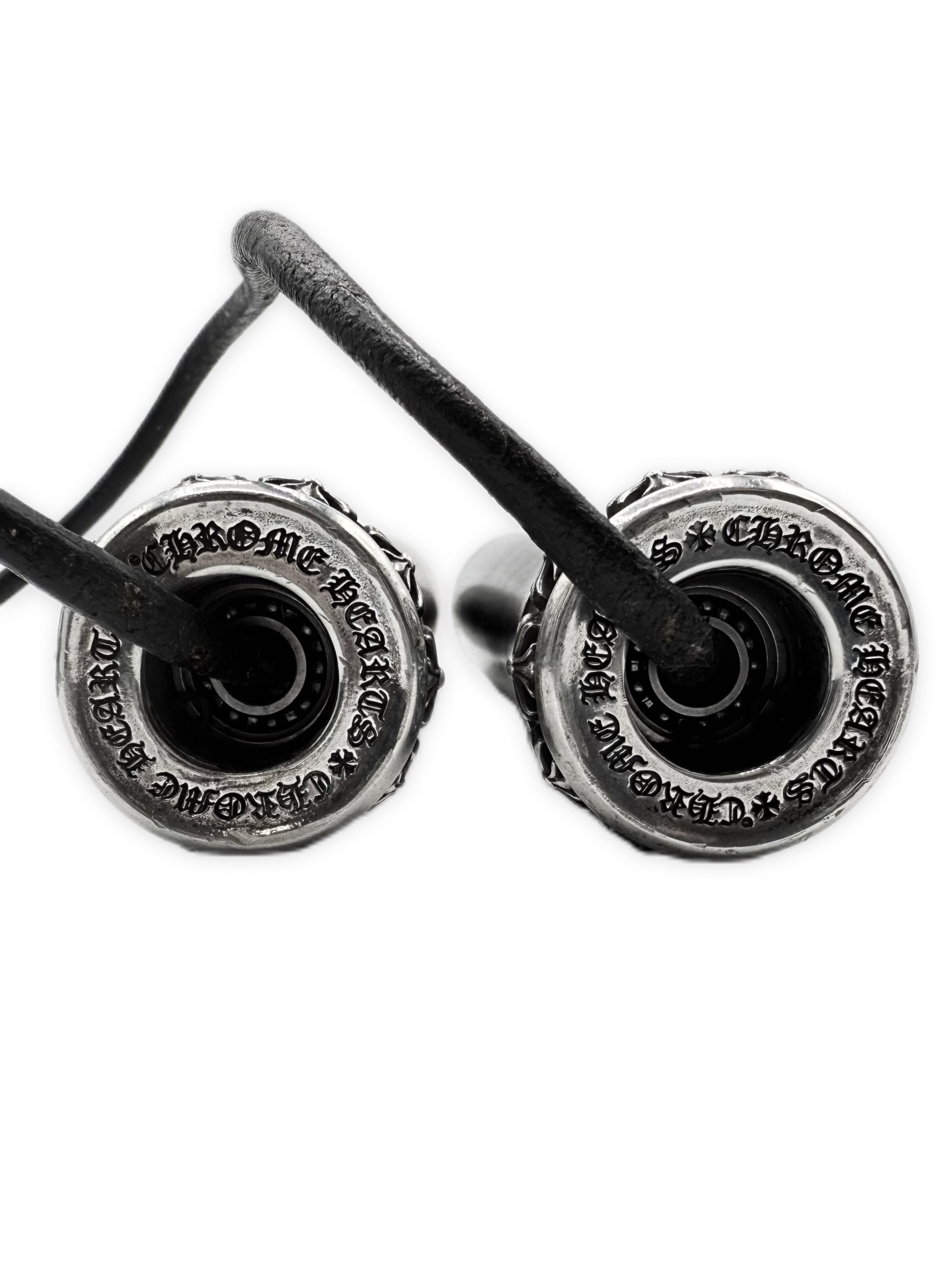 Chrome Hearts Ebony Wood .925 Silver Plus Leather Jumping / Skipping Rope