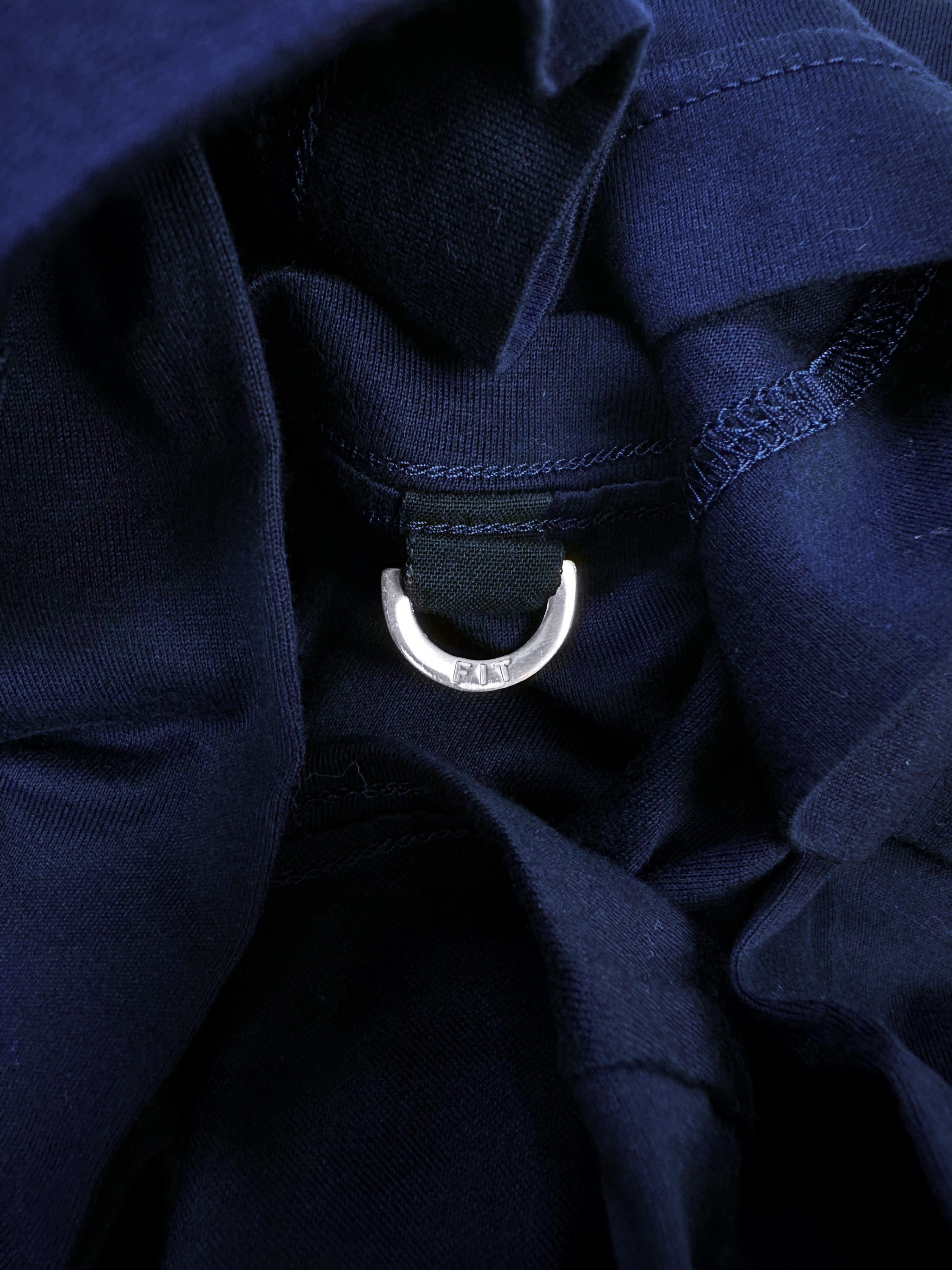 Mihara Yasuhiro Pinstripe D-Ring Navy Blue T-Shirt