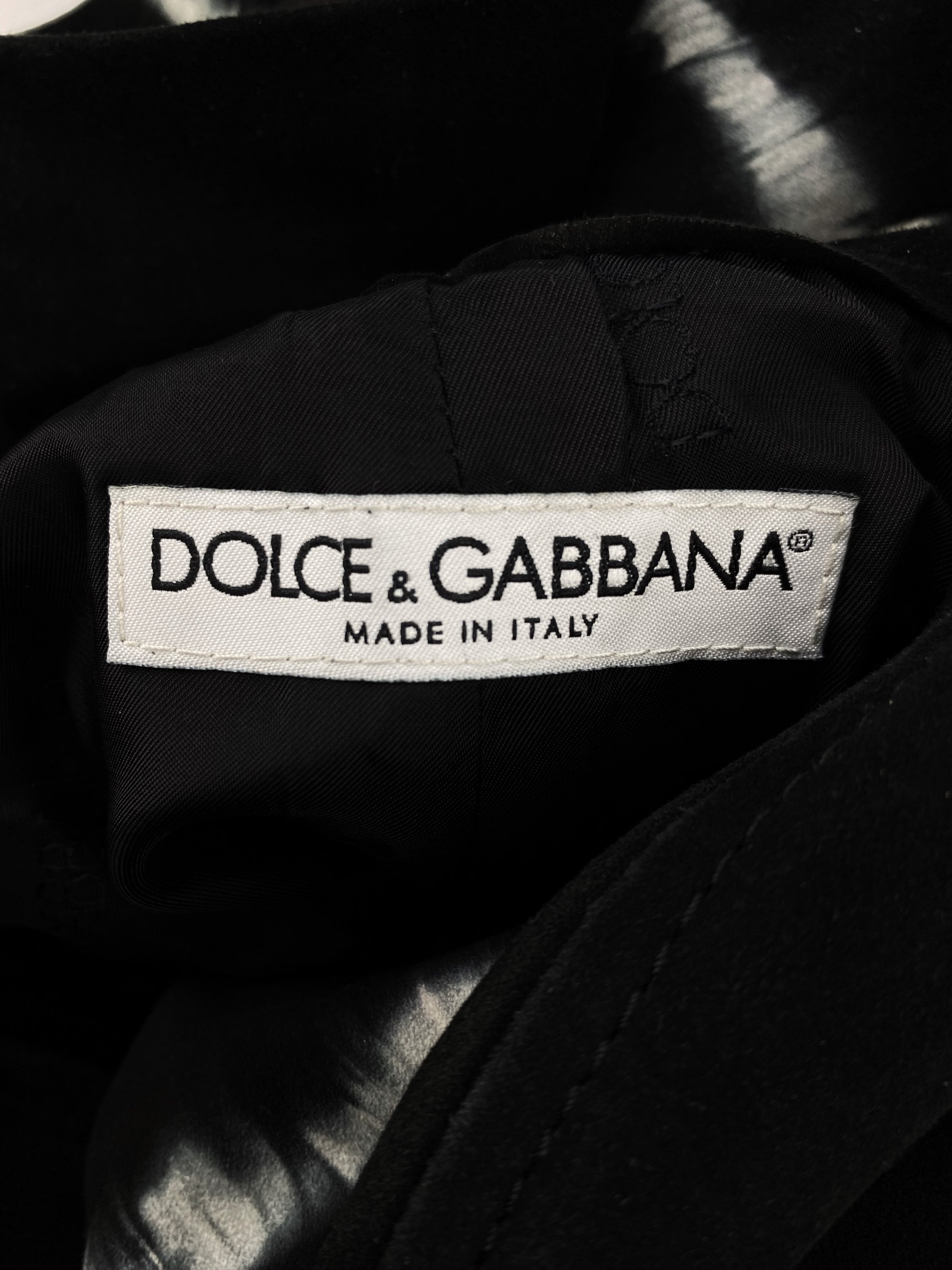 00s Dolce & Gabbana Contrast Dyed Striped Suede Pants