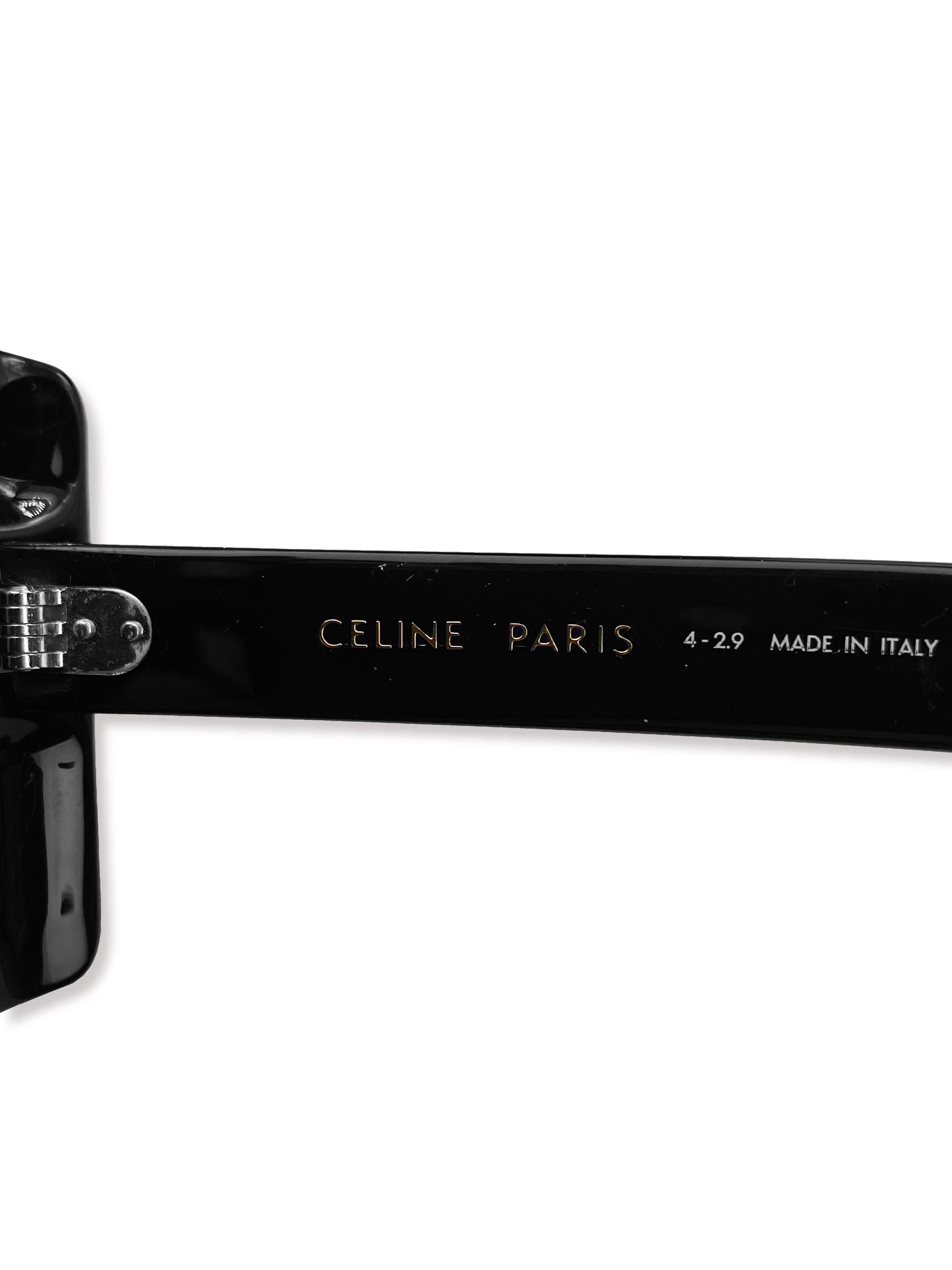 Celine Paris Glossy Black Boxy Sunglasses