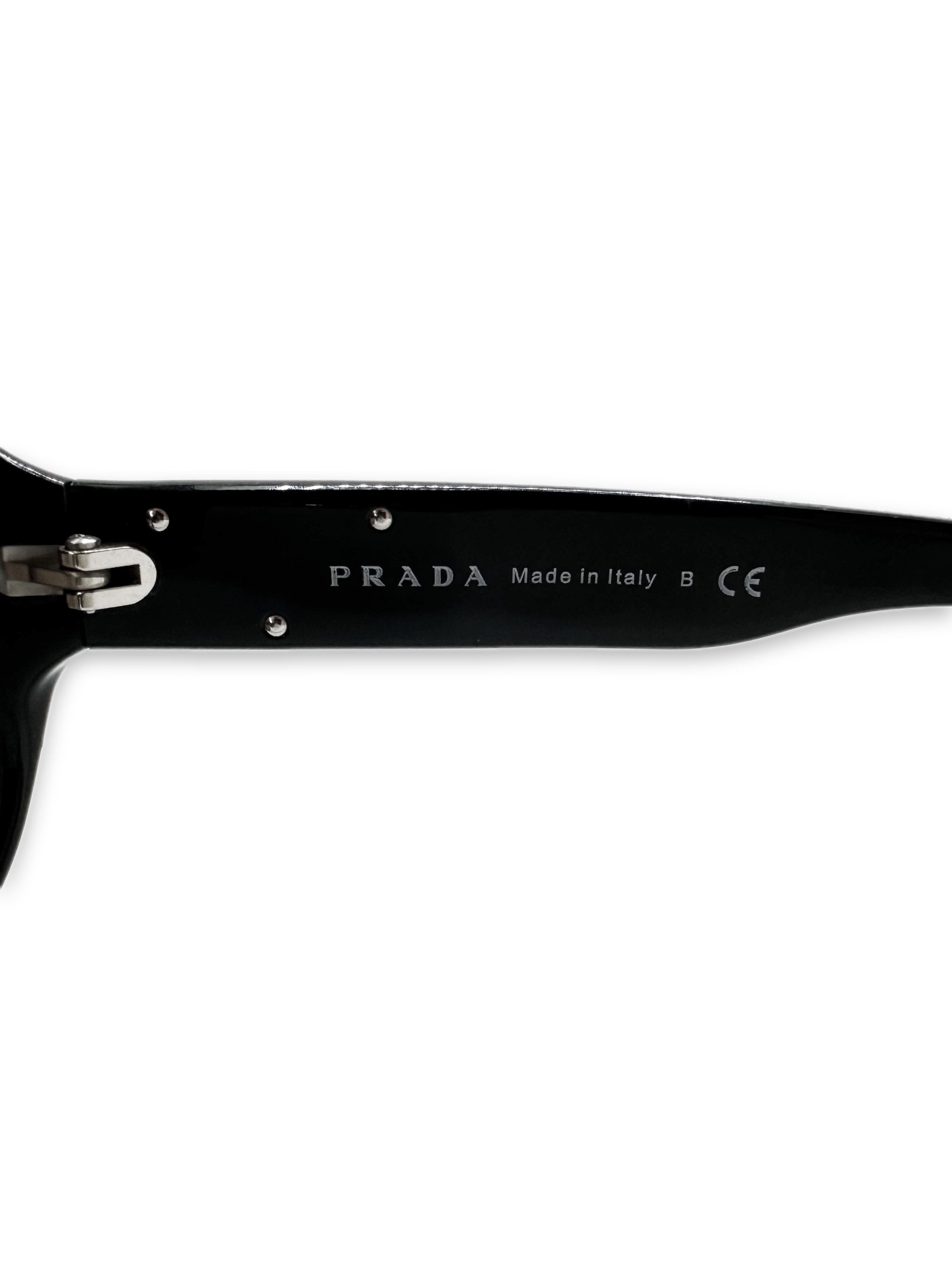 Prada Triangle Logo Rounded Frame Warm Tint Sunglasses
