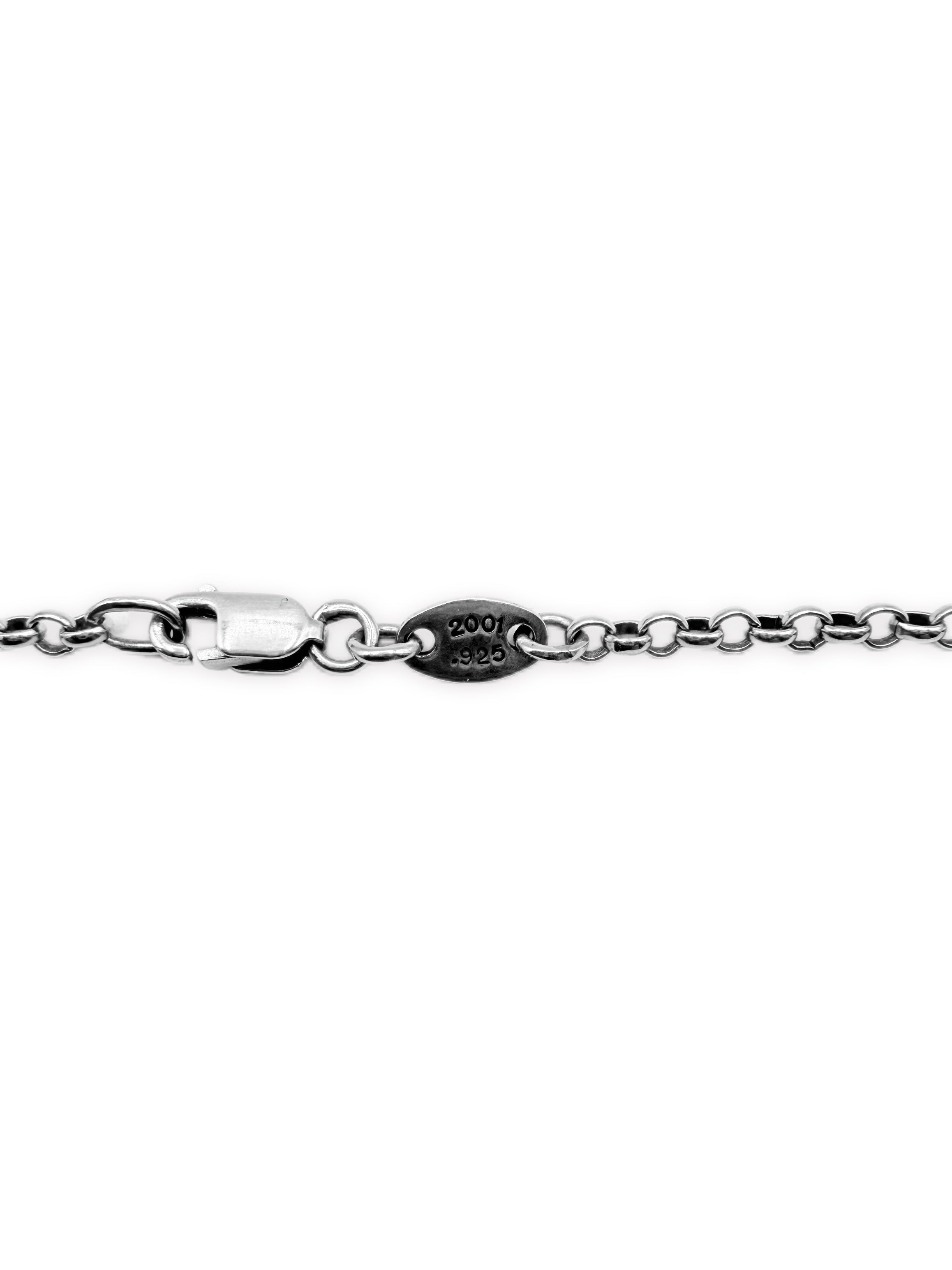 Chrome Hearts Safety Pin Plus Roll Chain .925 Silver Necklace