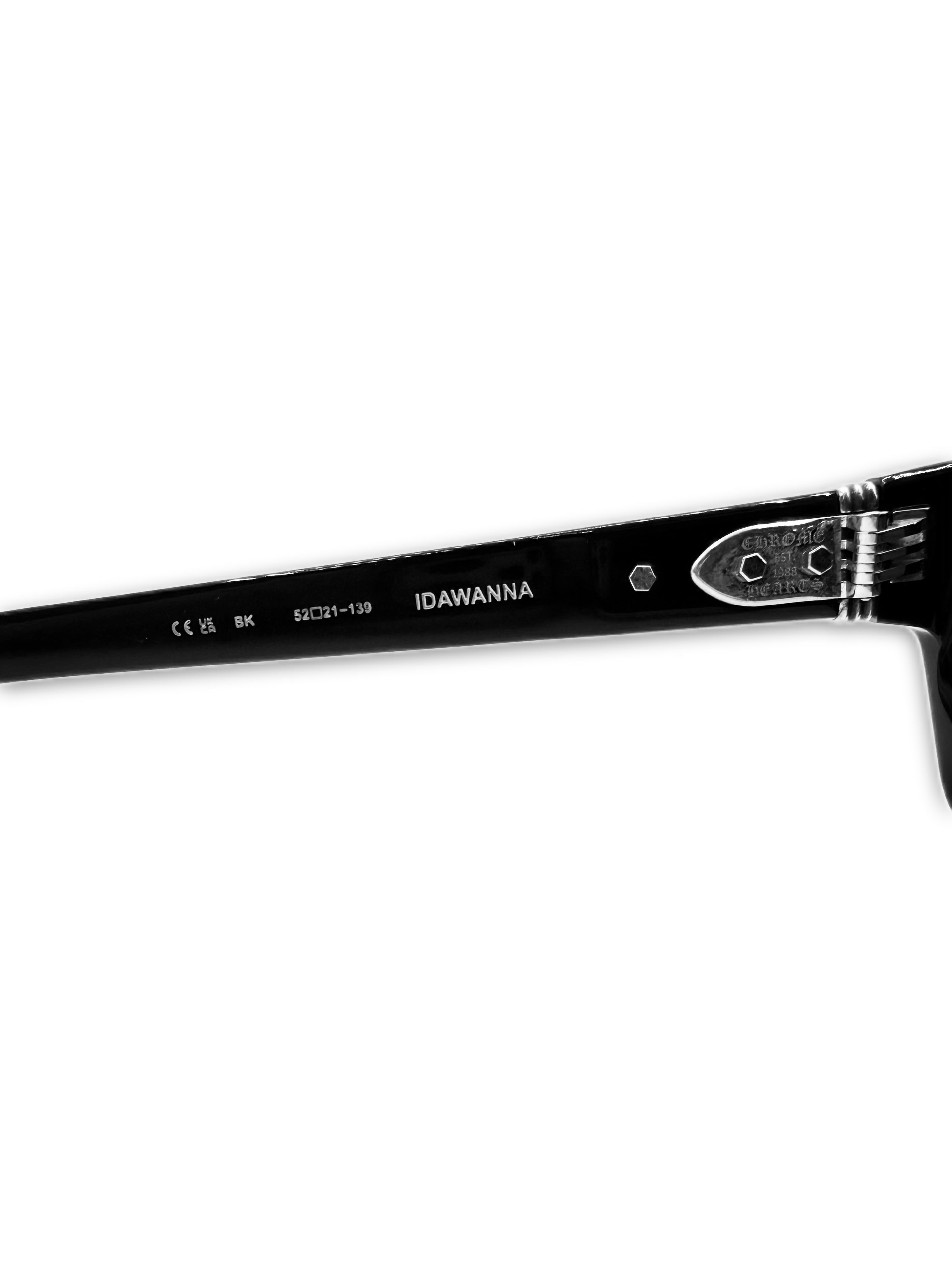 Chrome Hearts ‘Idawanna’ Black Star Rectangular Sunglasses