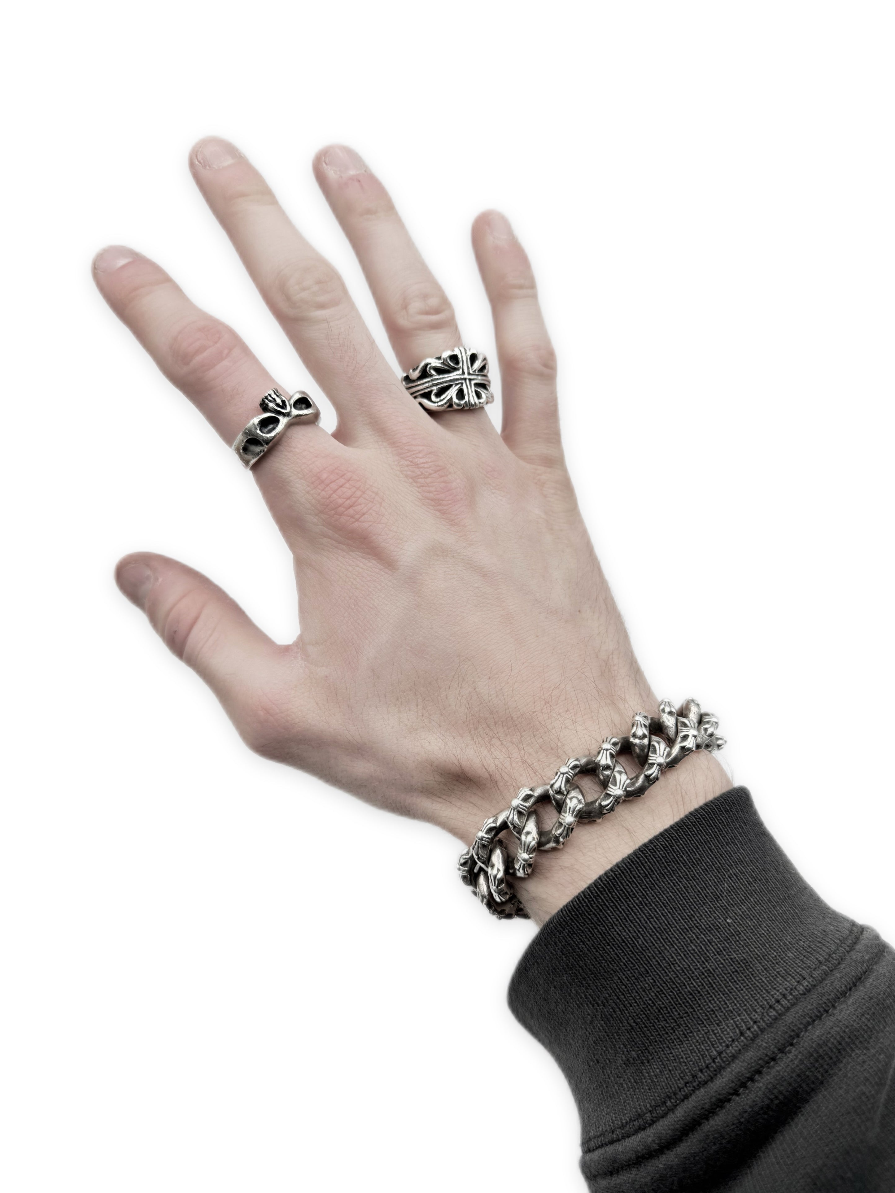 Chrome Hearts Fancy Cuban Link Lobster Clasp Bracelet