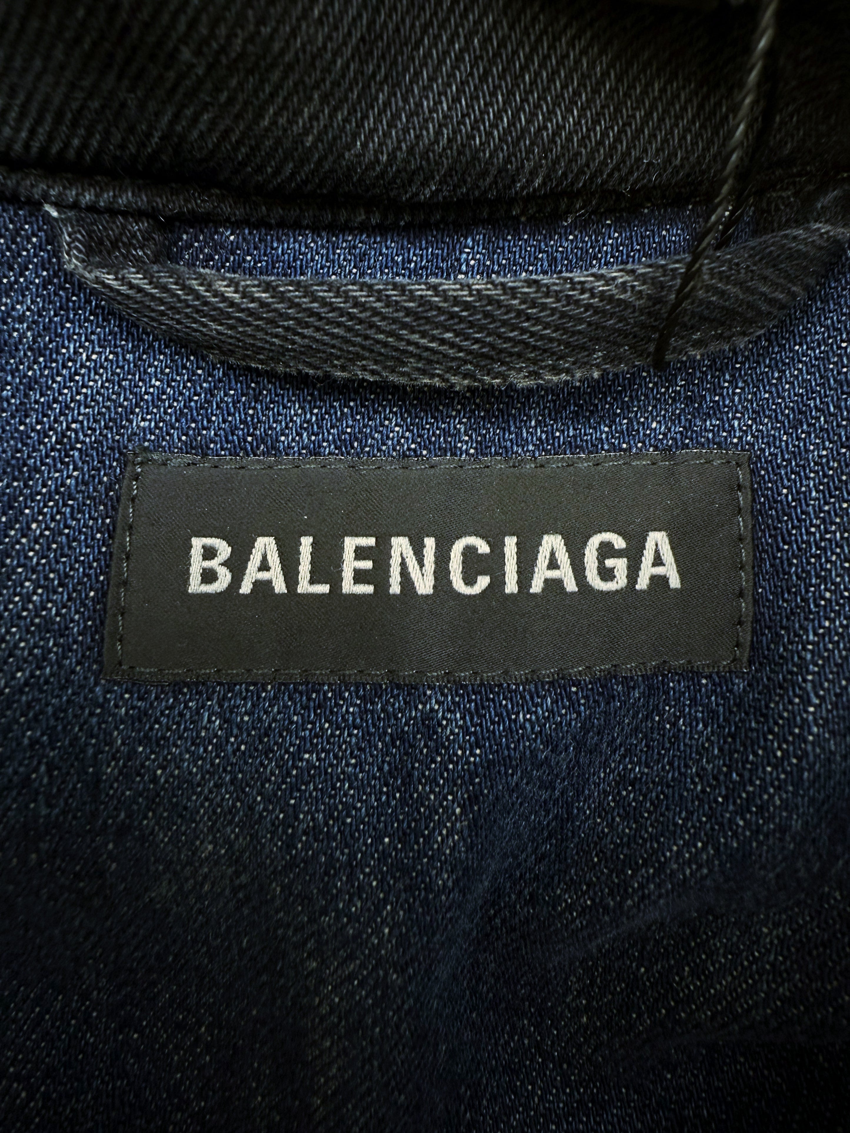 SS22 Balenciaga ‘Padded’ Oversized Washed Denim Jacket