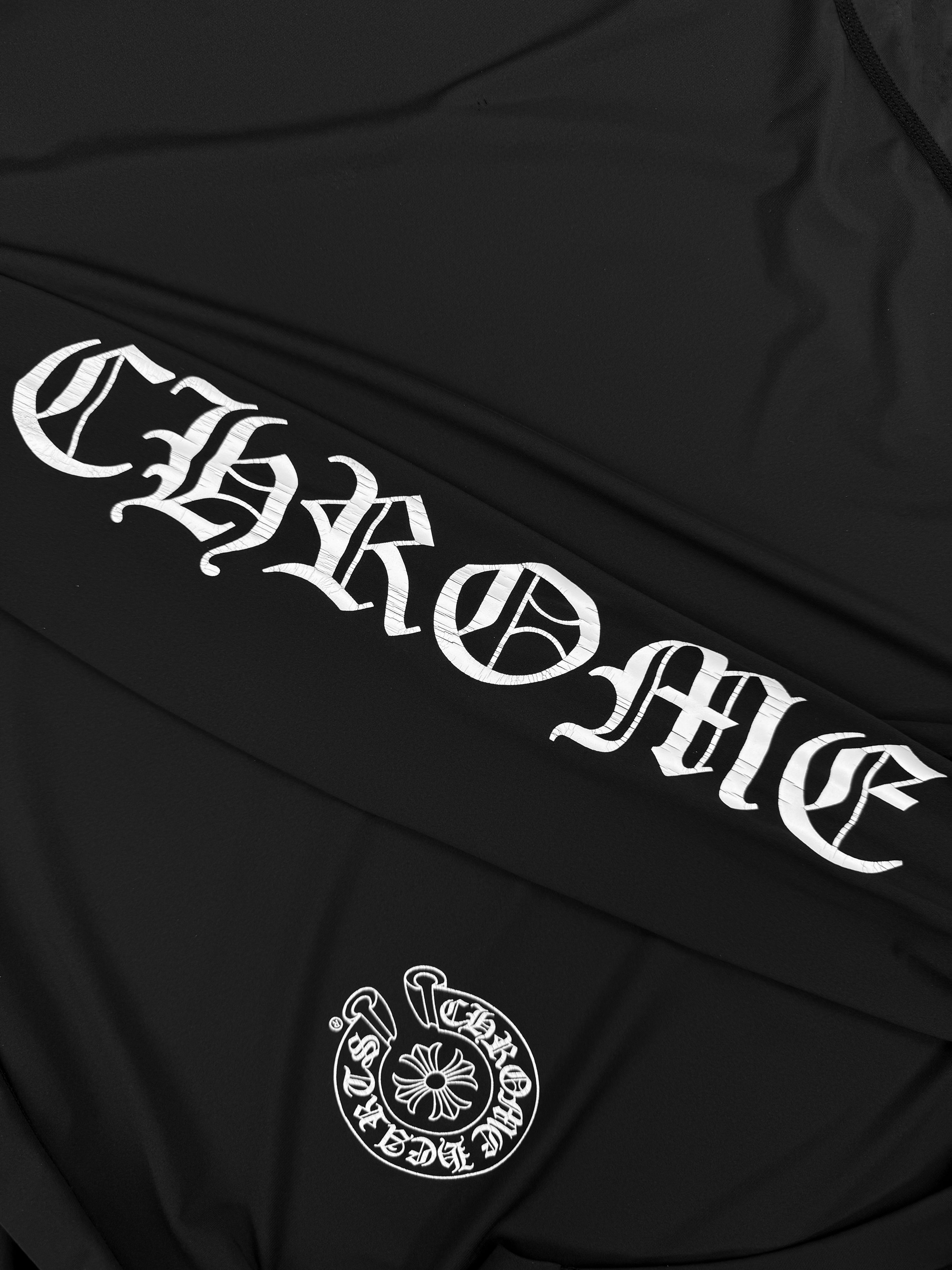 Chrome Hearts Horse Shoe Logo Athletic Spandex Logo Long Sleeve