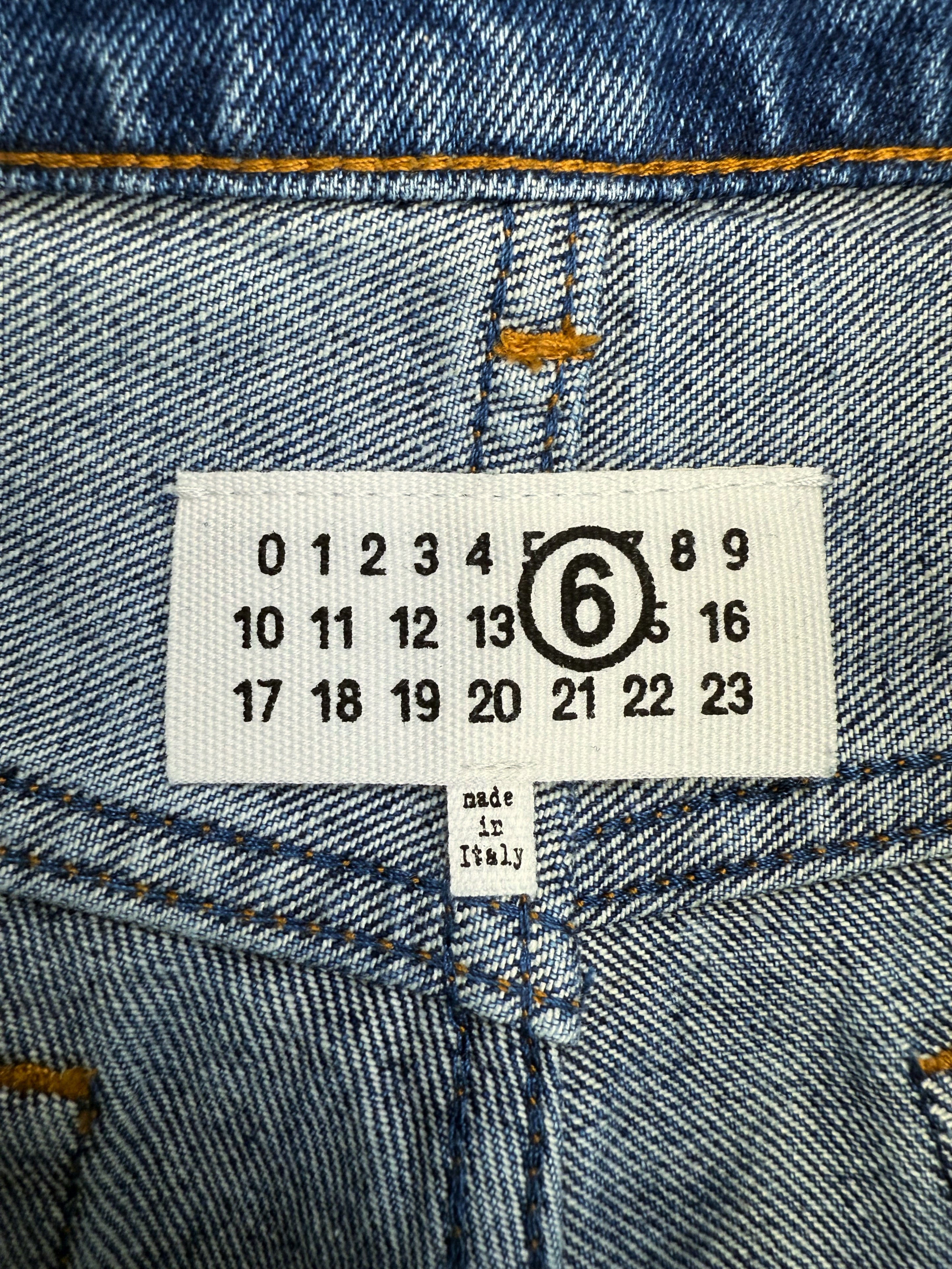 AW23 Maison Margiela MM6 Blue Waxed Heavy Weight Denim
