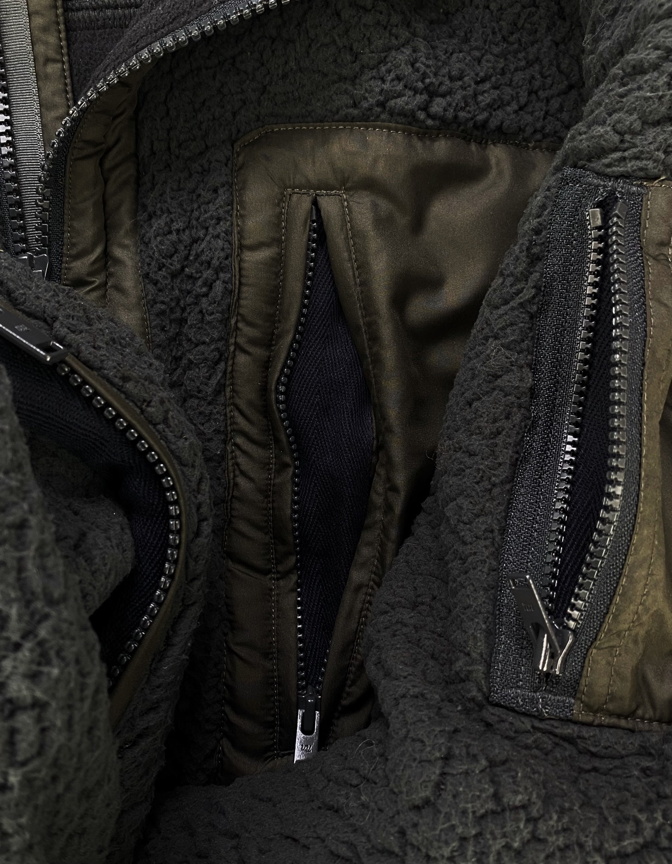 Undercover Colour Block Full Zip Tonal Fleece Jacket
