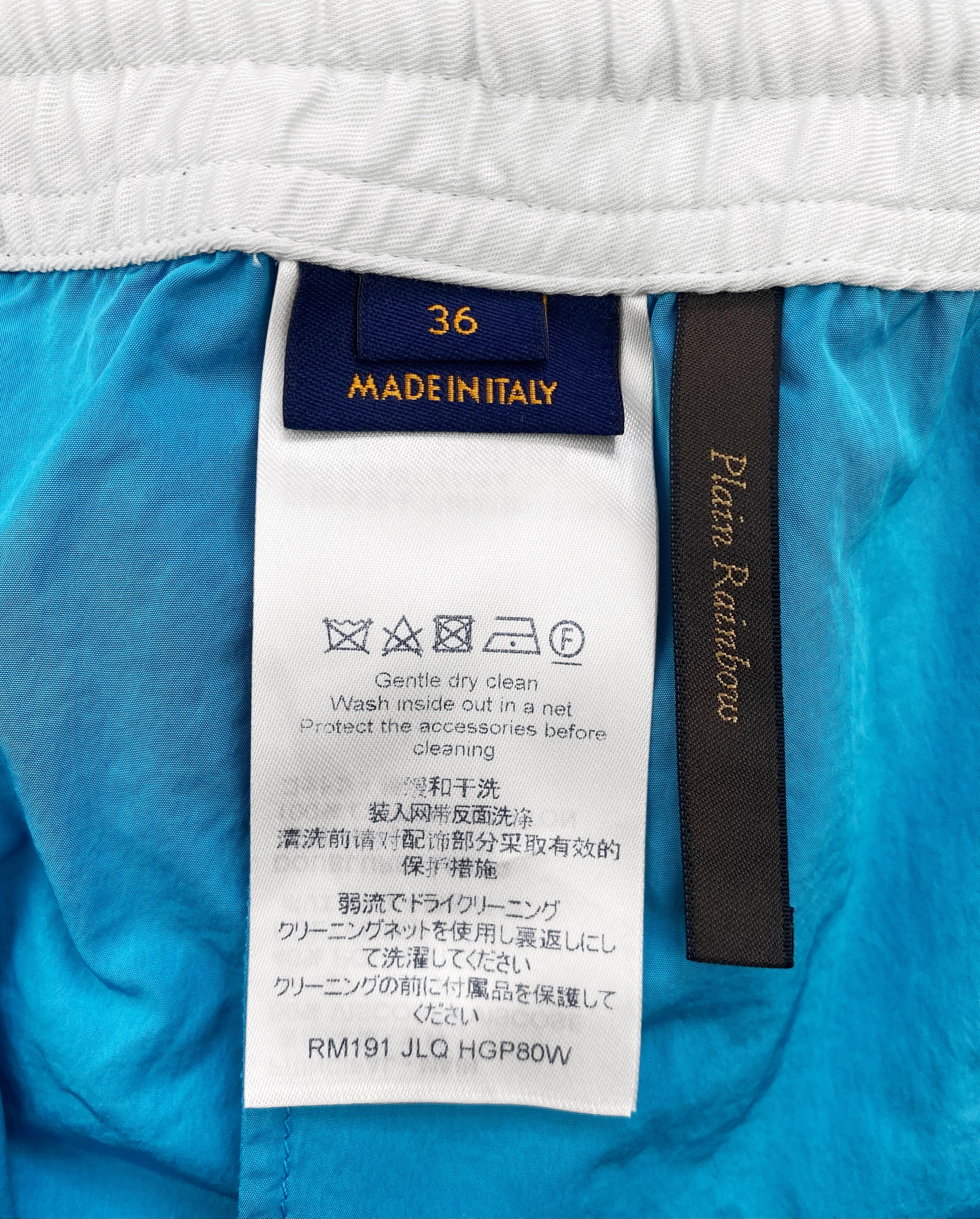 SS19 Louis Vuitton by Virgil Abloh Sky Blue Nylon Cargo Pants