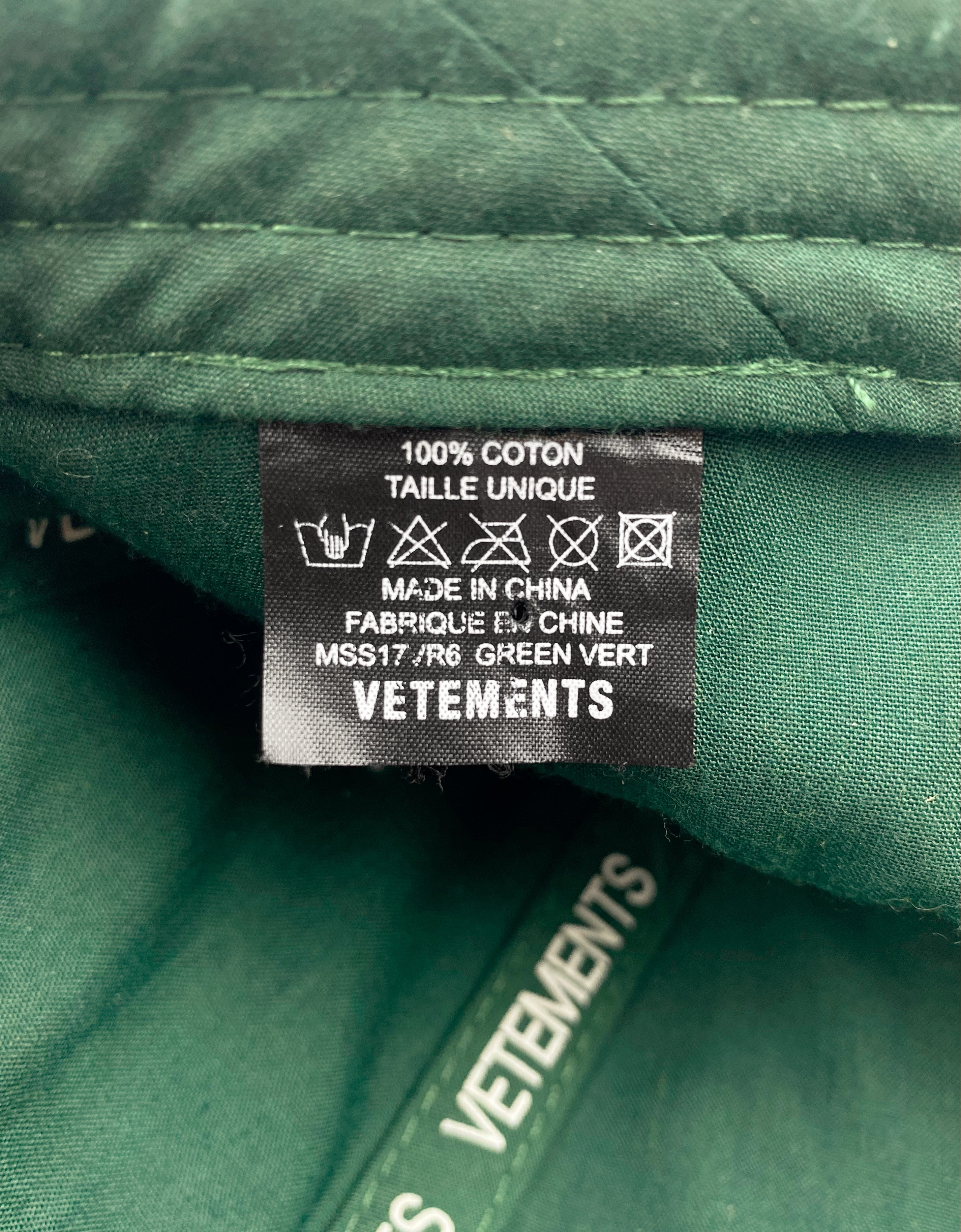 SS17 Vetements Polizei Embroidered Strap-back Baseball Cap