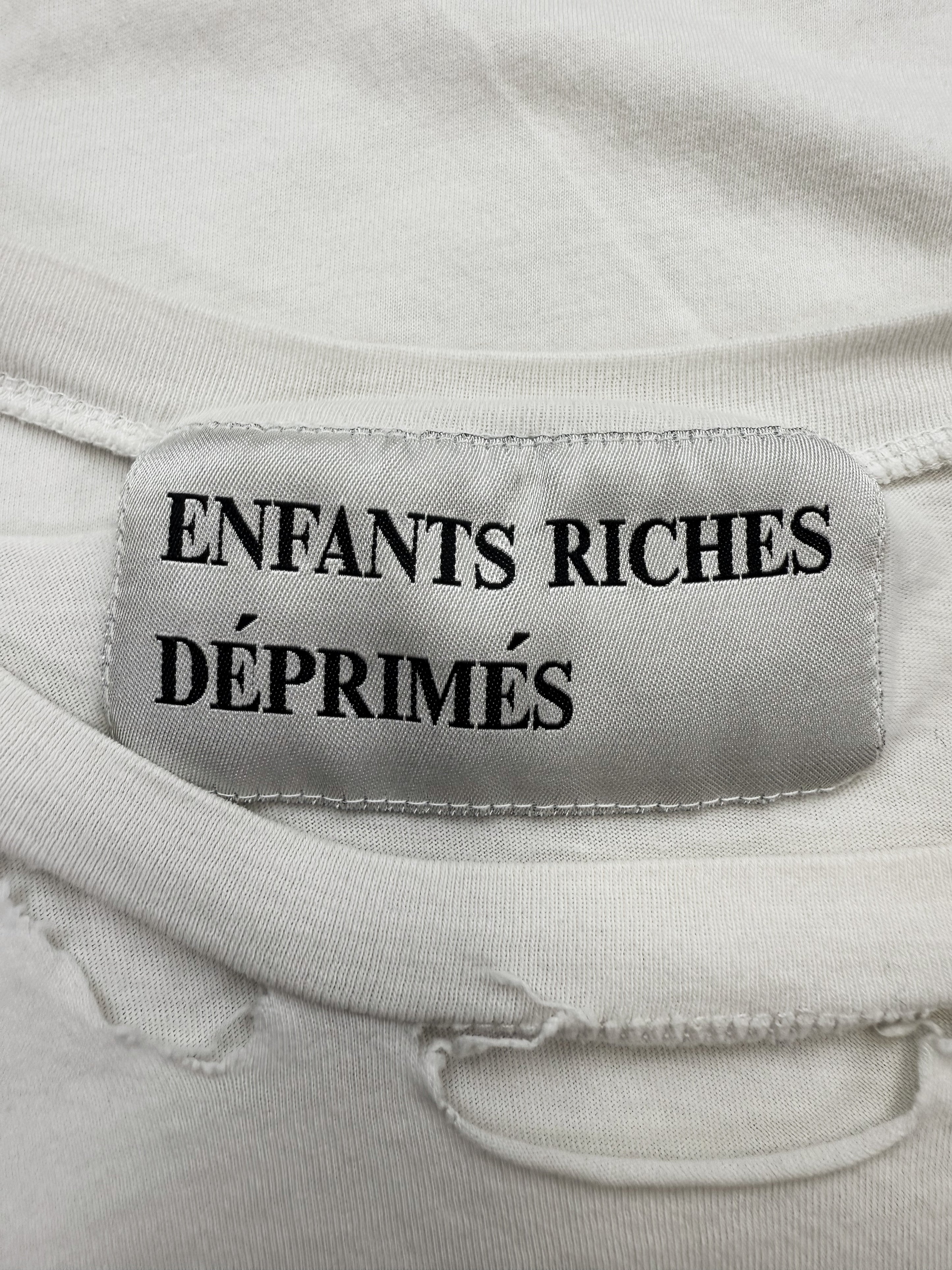 Enfants Riches Deprimes OG Box Logo White Distressed T-Shirt