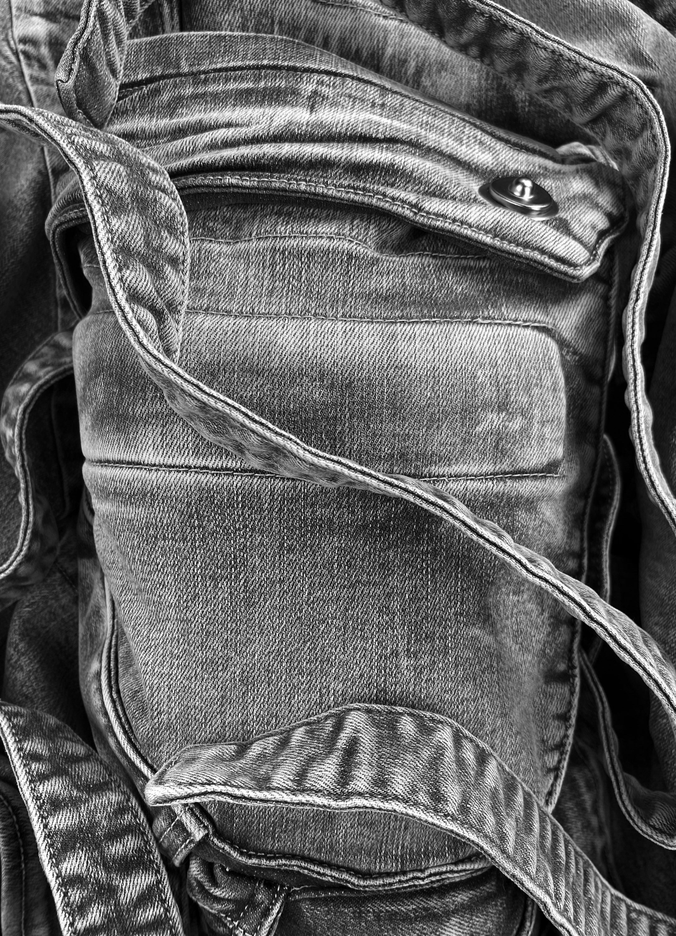 FW22 Julius ‘Gas Mask’ Bondage 3D Double Layered Cargo Denim