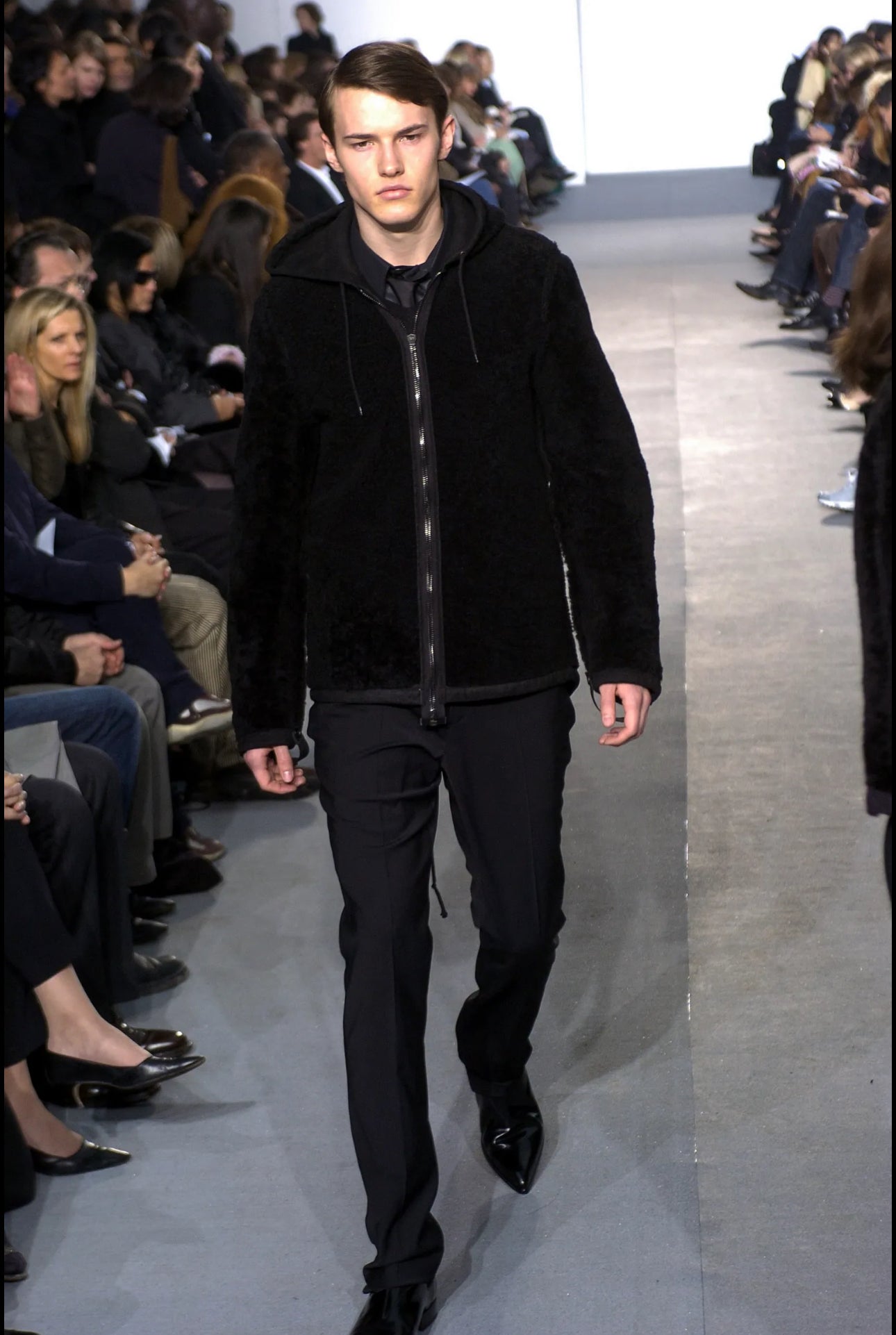 AW04 Helmut Lang ‘Shearling Leather’ Heavy Weight Hooded Parka