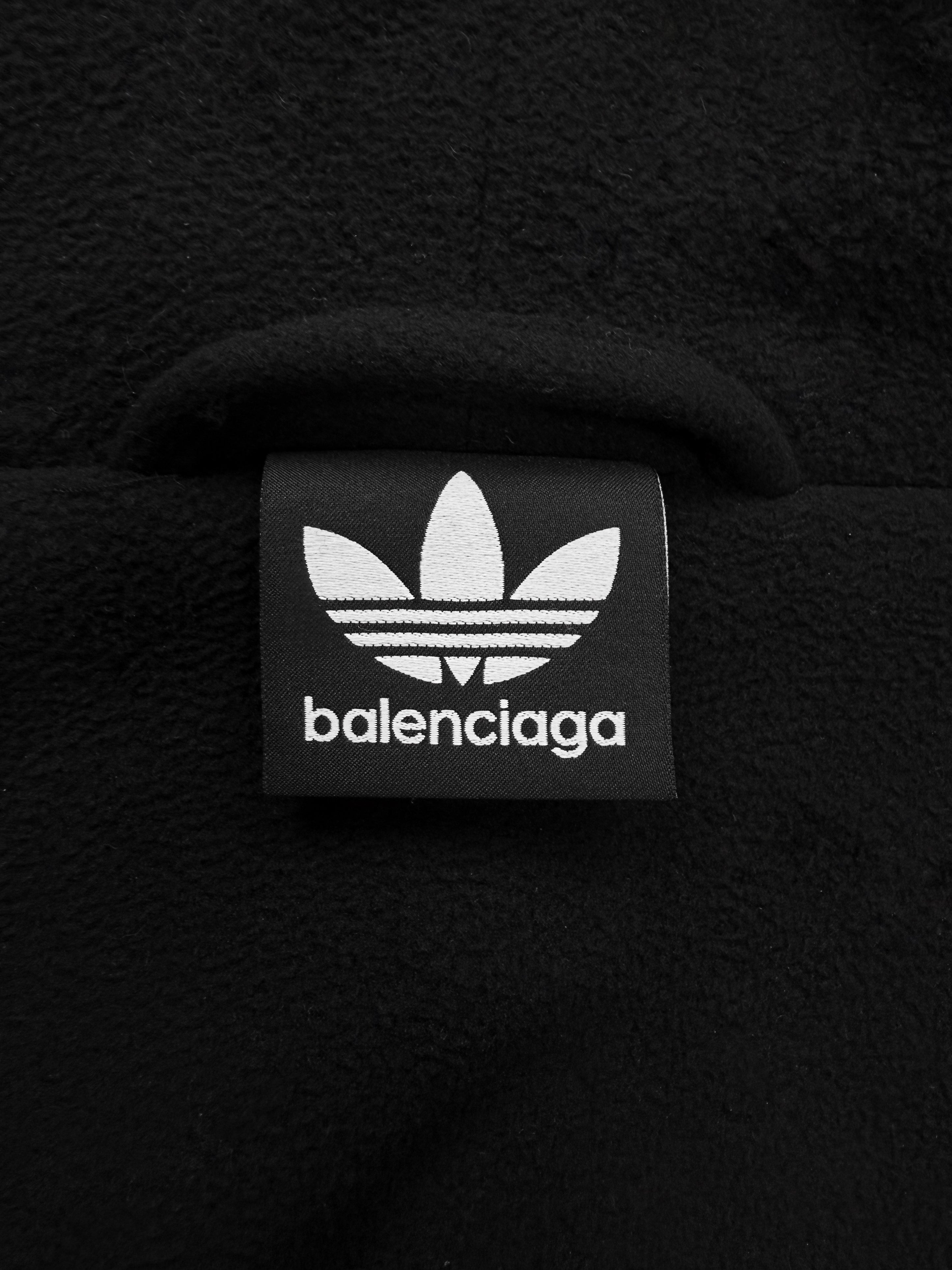 SS23 Balenciaga x Adidas ‘Three Stripe’ Oversized Fleece Jacket