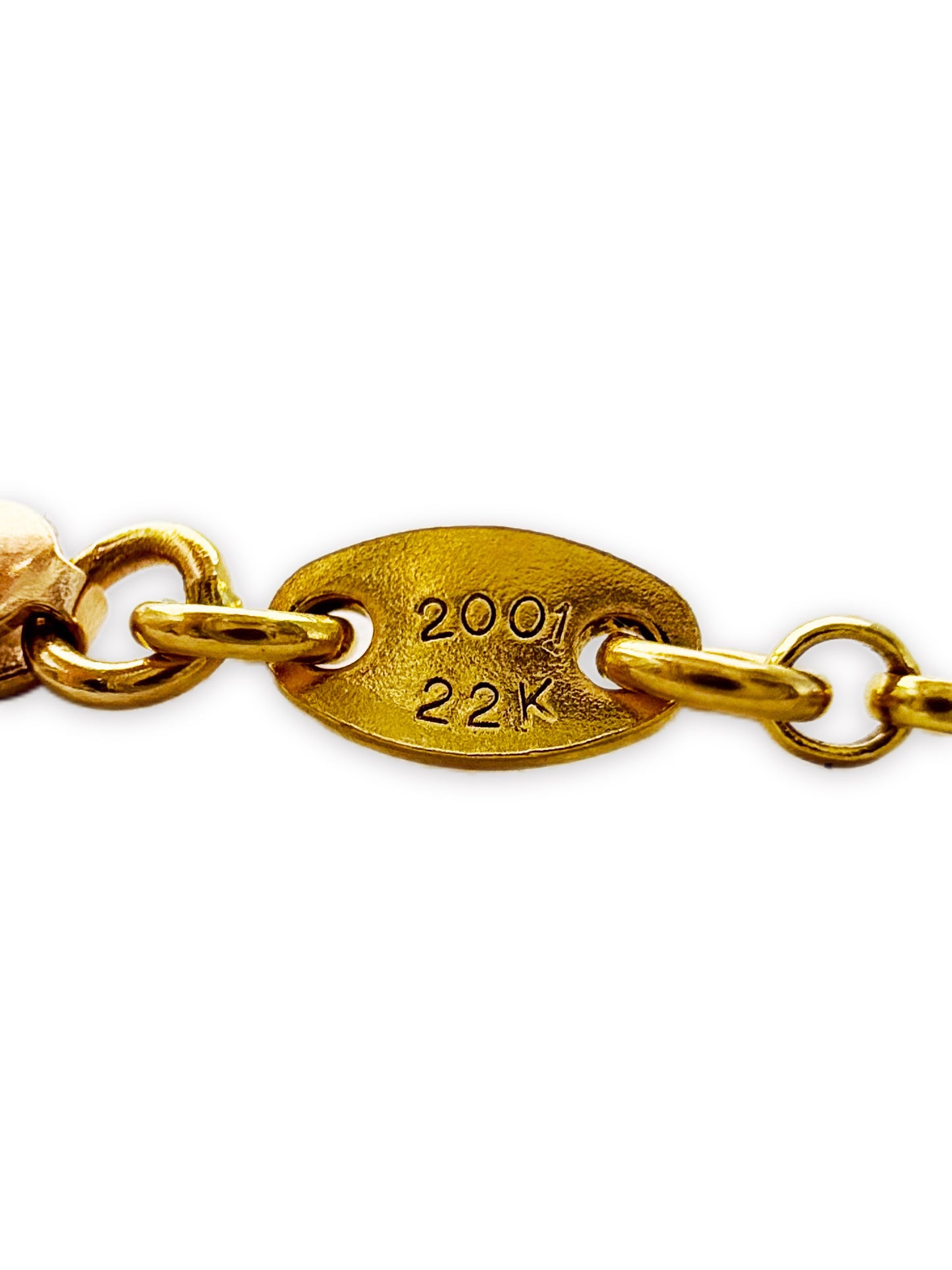 Chrome Hearts 22k Gold 16 in Roll Chain Necklace