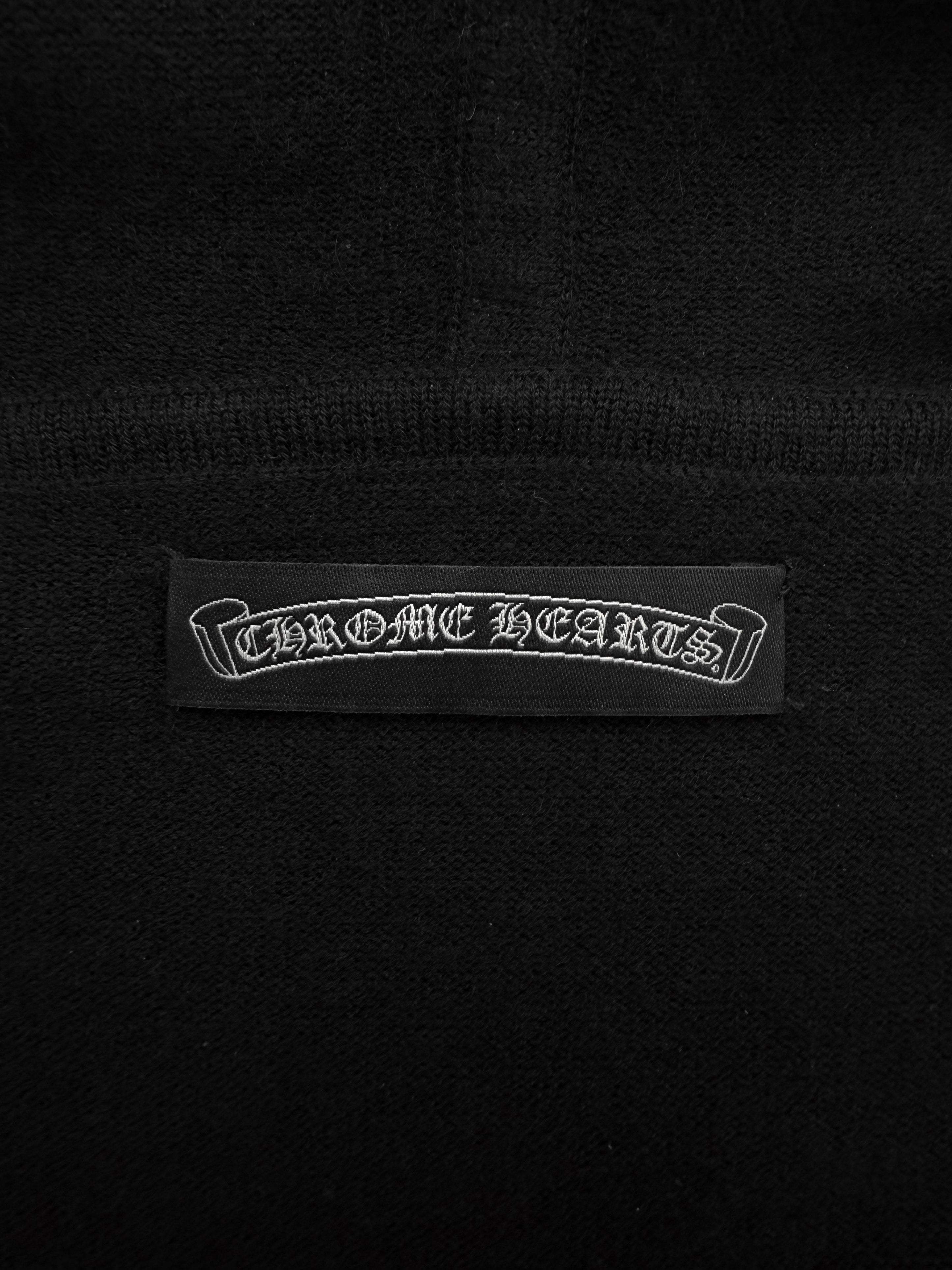 Chrome Hearts Flooded Patch Cashmere Dagger Zip-up Hoodie