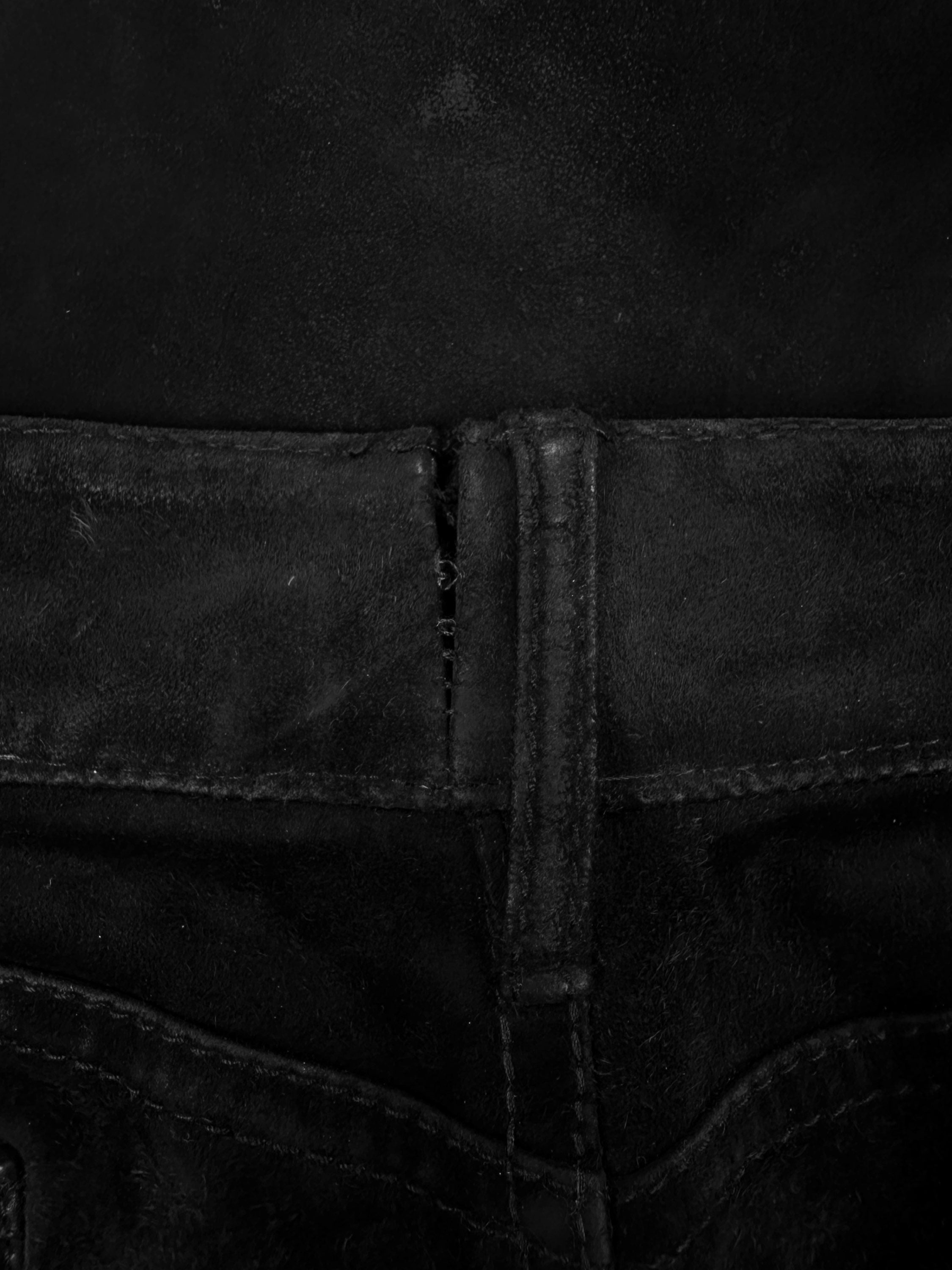 00s Gucci by Tom Ford Black Flared Suede Pants