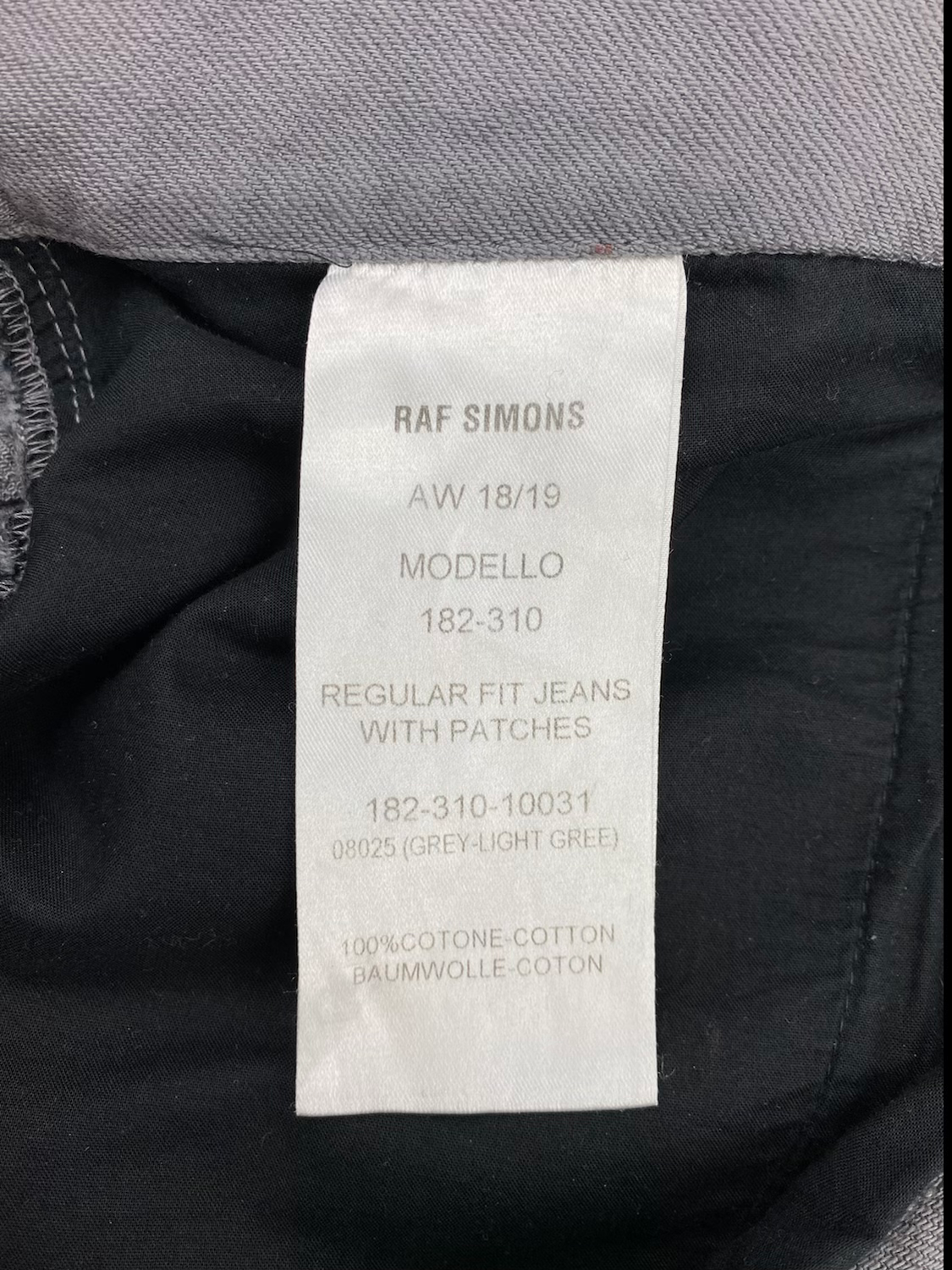 FW18 Raf Simons “Drugs” 2C-B GHB Patchwork Denim