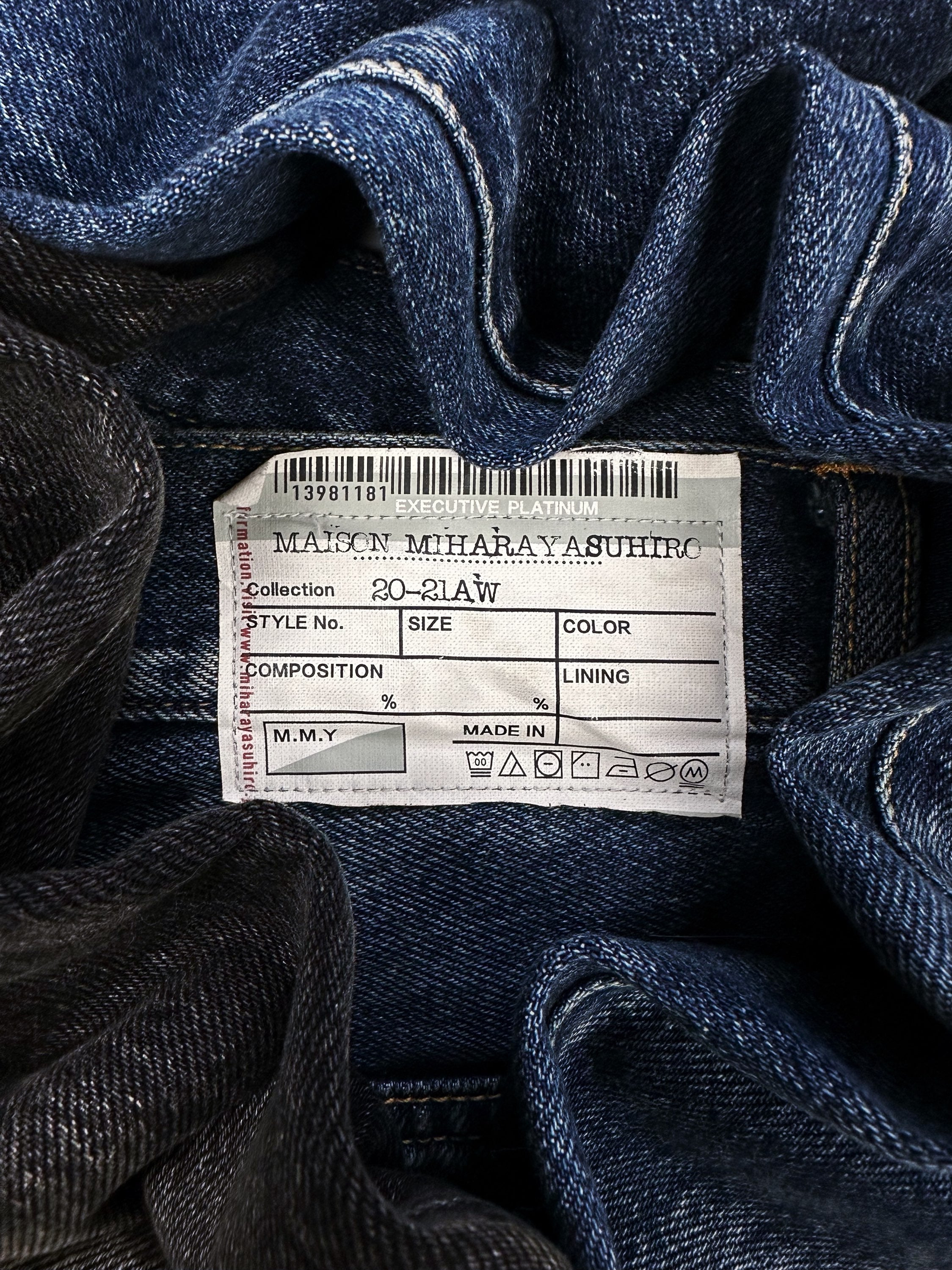 AW21 Mihara Yasuhiro ‘Hybrid’ Split Distressed Denim