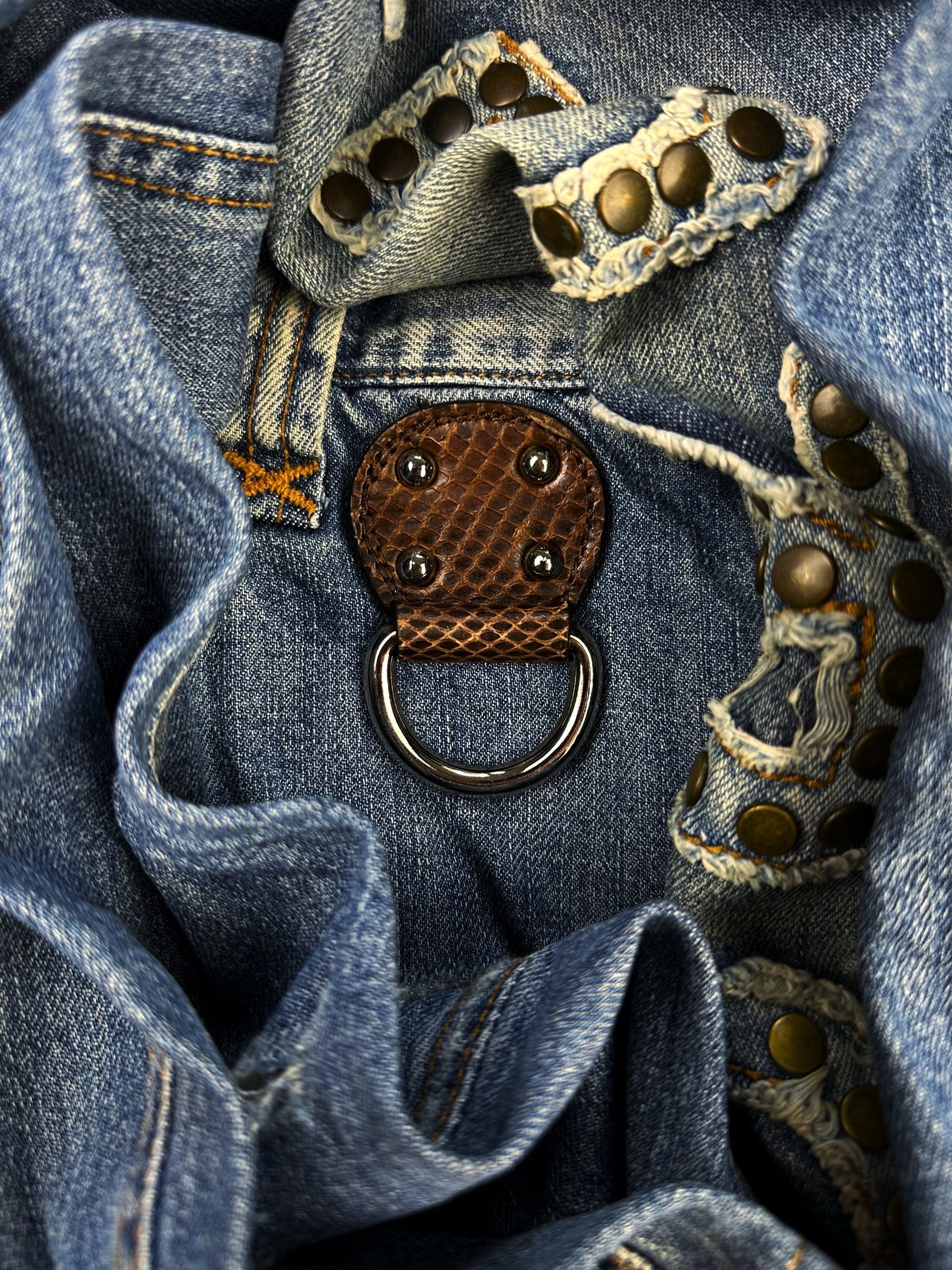 AW04 Dolce & Gabbana ‘Forever’ Studded Spell Out Denim