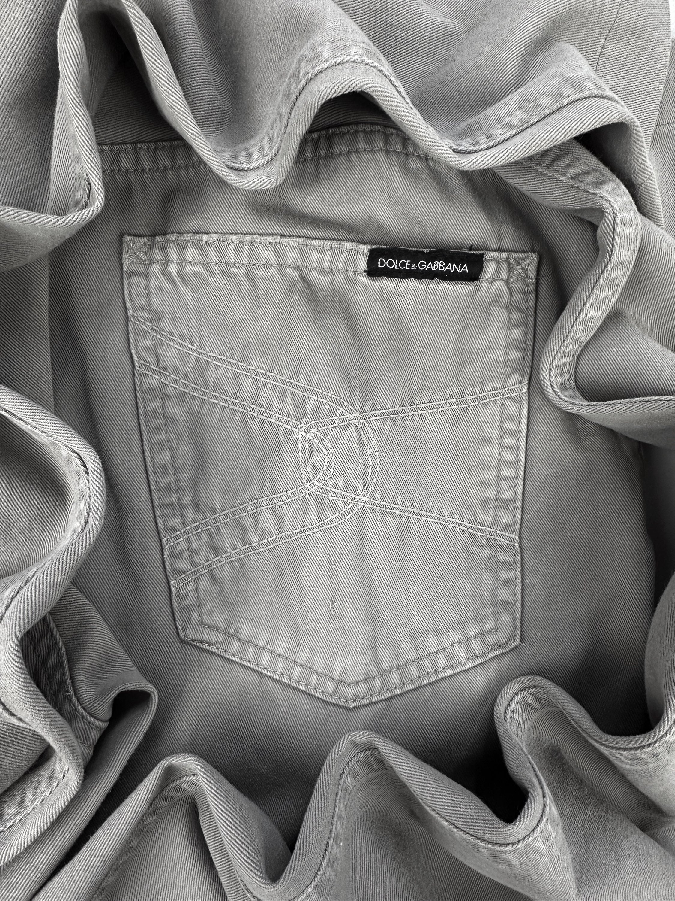 00s Dolce & Gabbana Slate Grey Boot Cut Denim