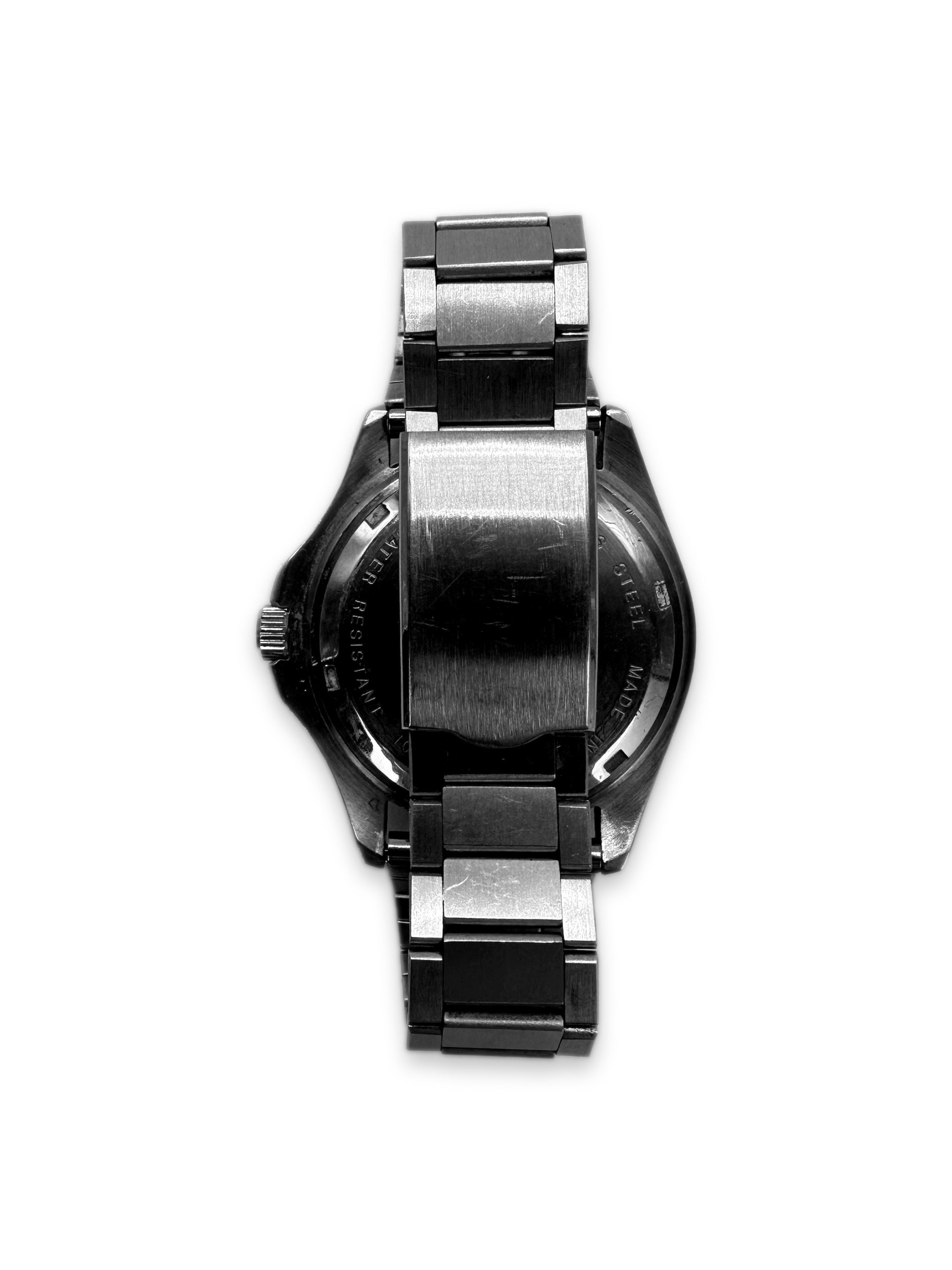 00s Kansai Yamamoto Stainless Steel Rounded Face Wristwatch