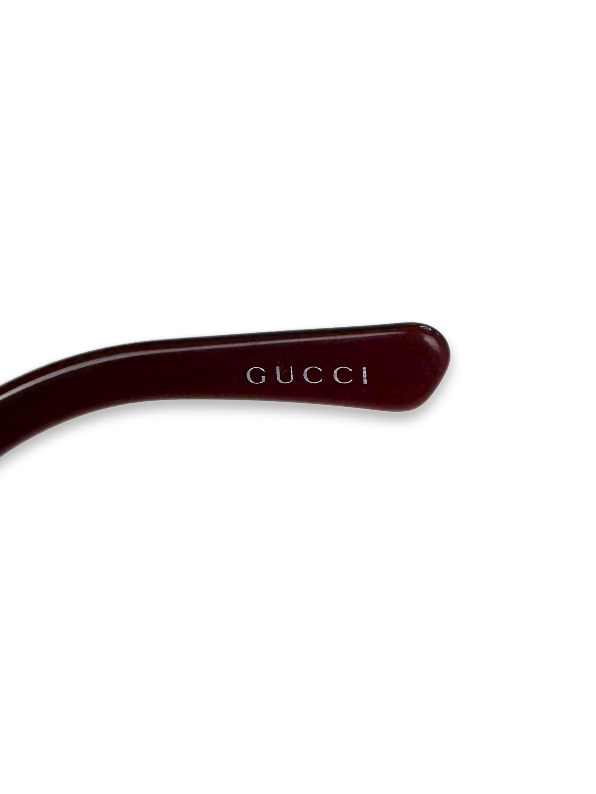 Gucci Rhinestone Pink Tint Rimless Sunglasses