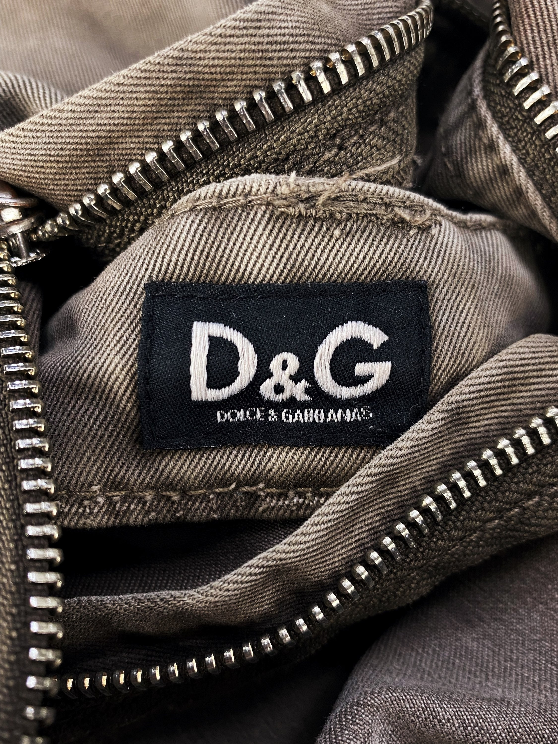 00s Dolce & Gabbana Washed Denim 3D Pocket Cargo Pants