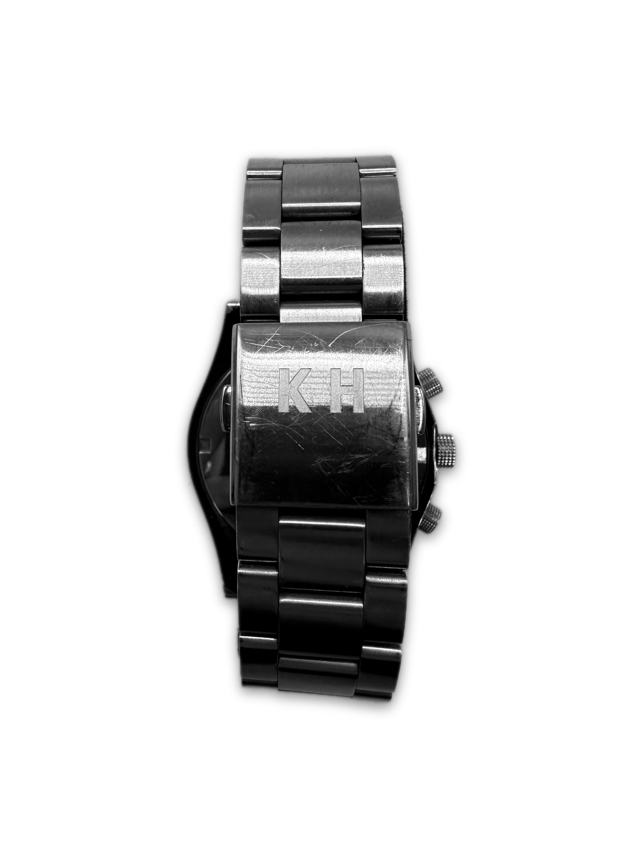 00s Katharine Hamnett ‘Triple Chronograph’ Silver Wrist Watch