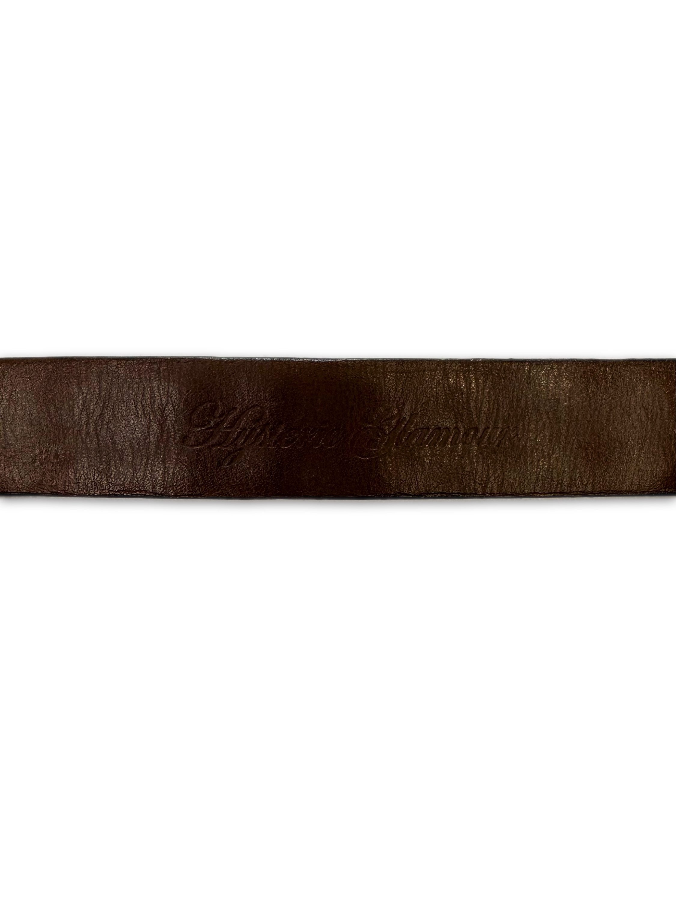 00s Hysteric Glamour ‘Studded’ Brown Leather Bracelet