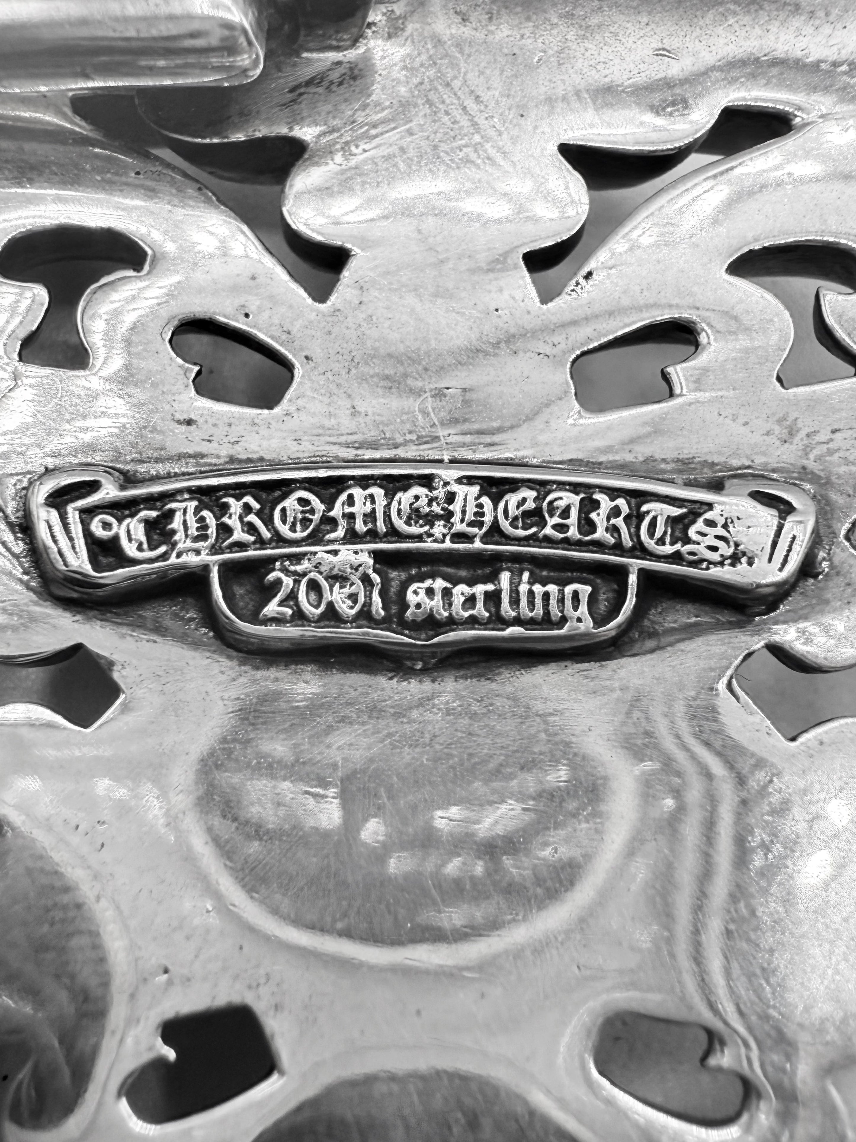 Chrome Hearts Star Oval .925 Silver Belt Buckle