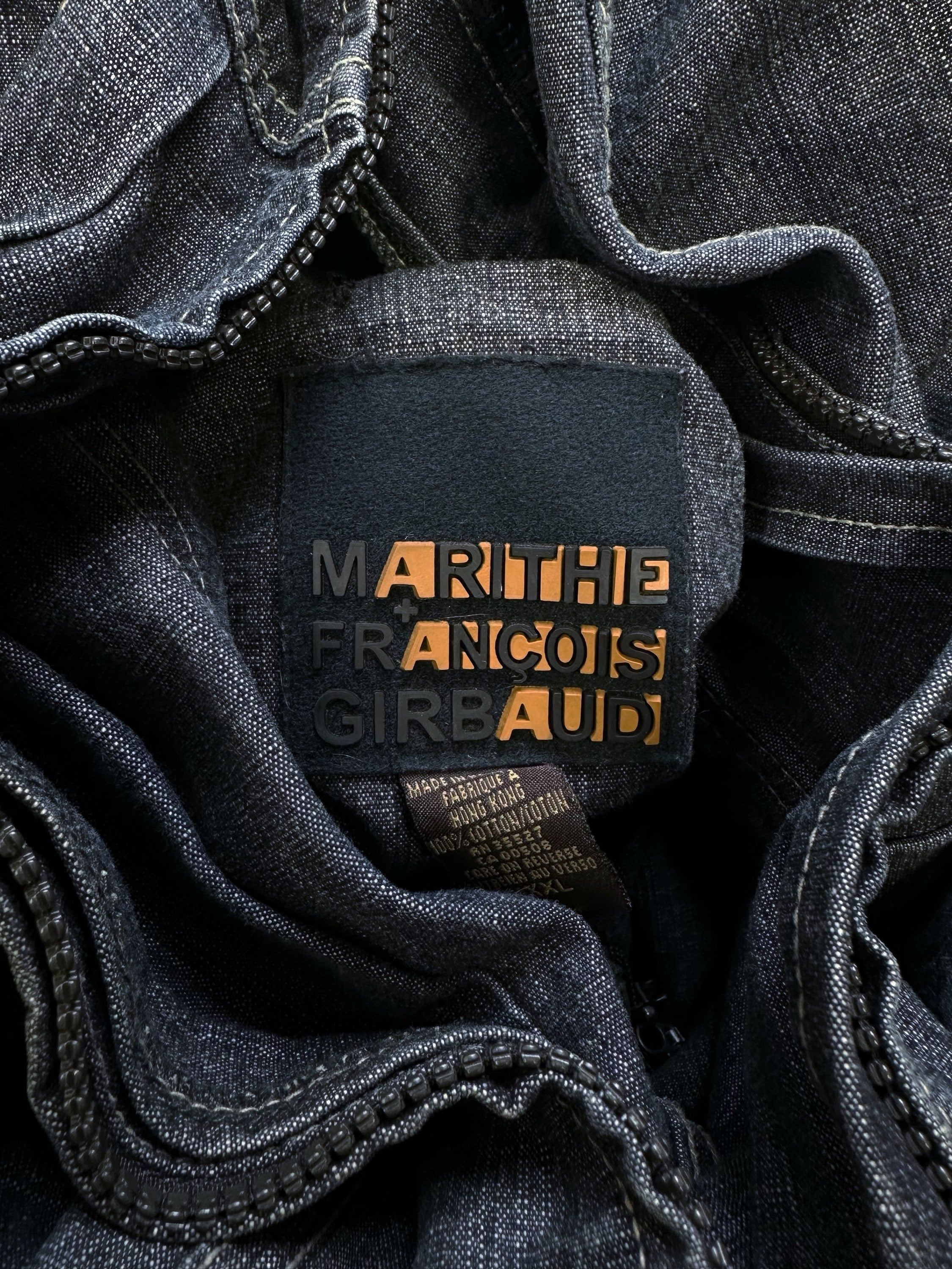 00s Marithe Francois Girbaud Dark Wash Blue Denim Jacket