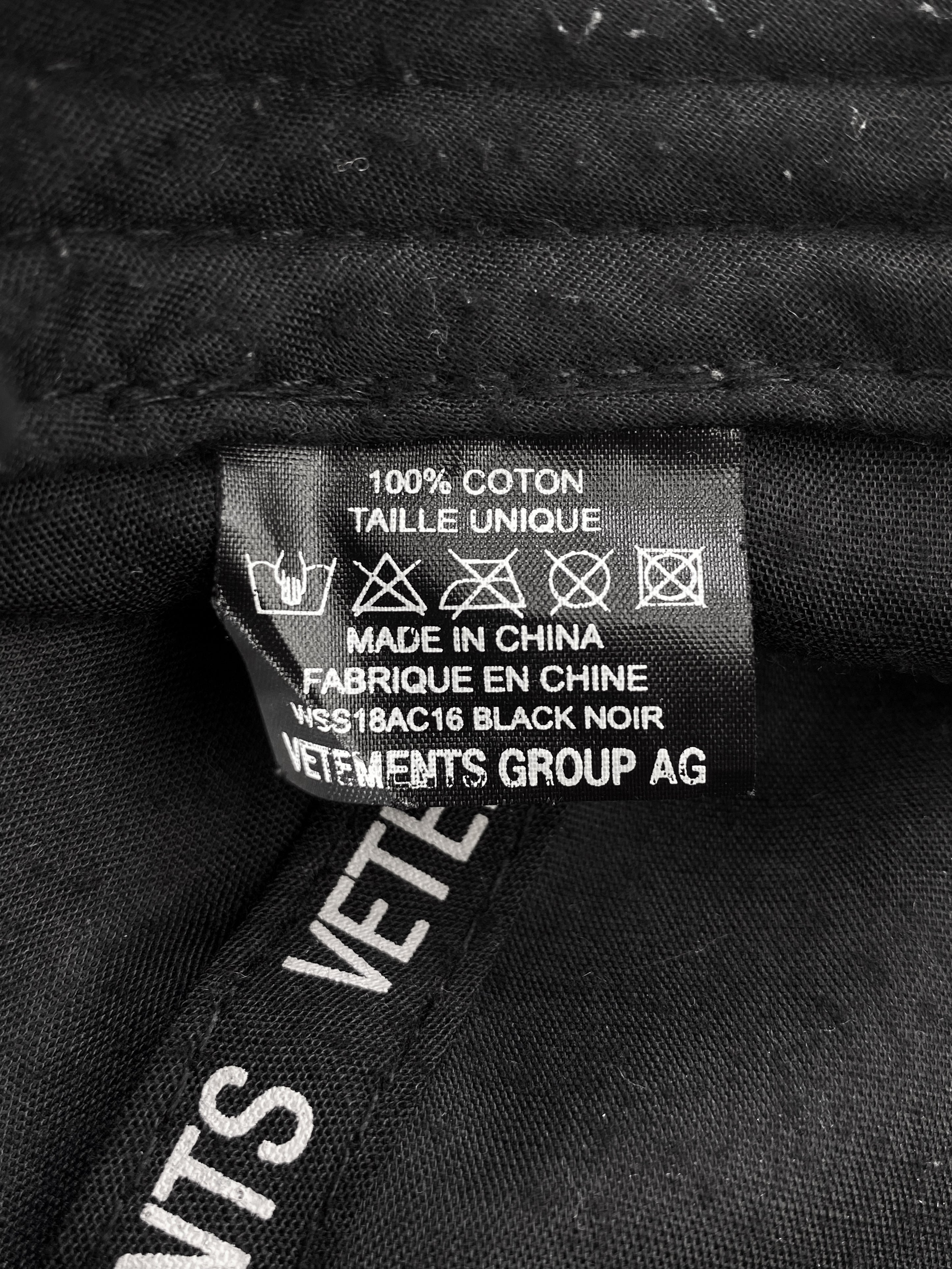 Vetements Haute Couture “Flag” Embroidered Strap-back Hat