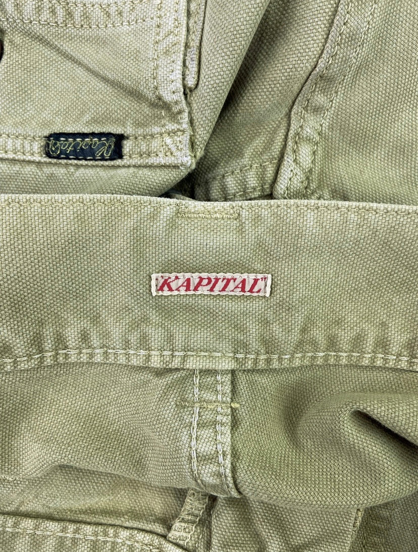 Kapital Double Pocket Back Buckle Cargo Drop Crotch Pants