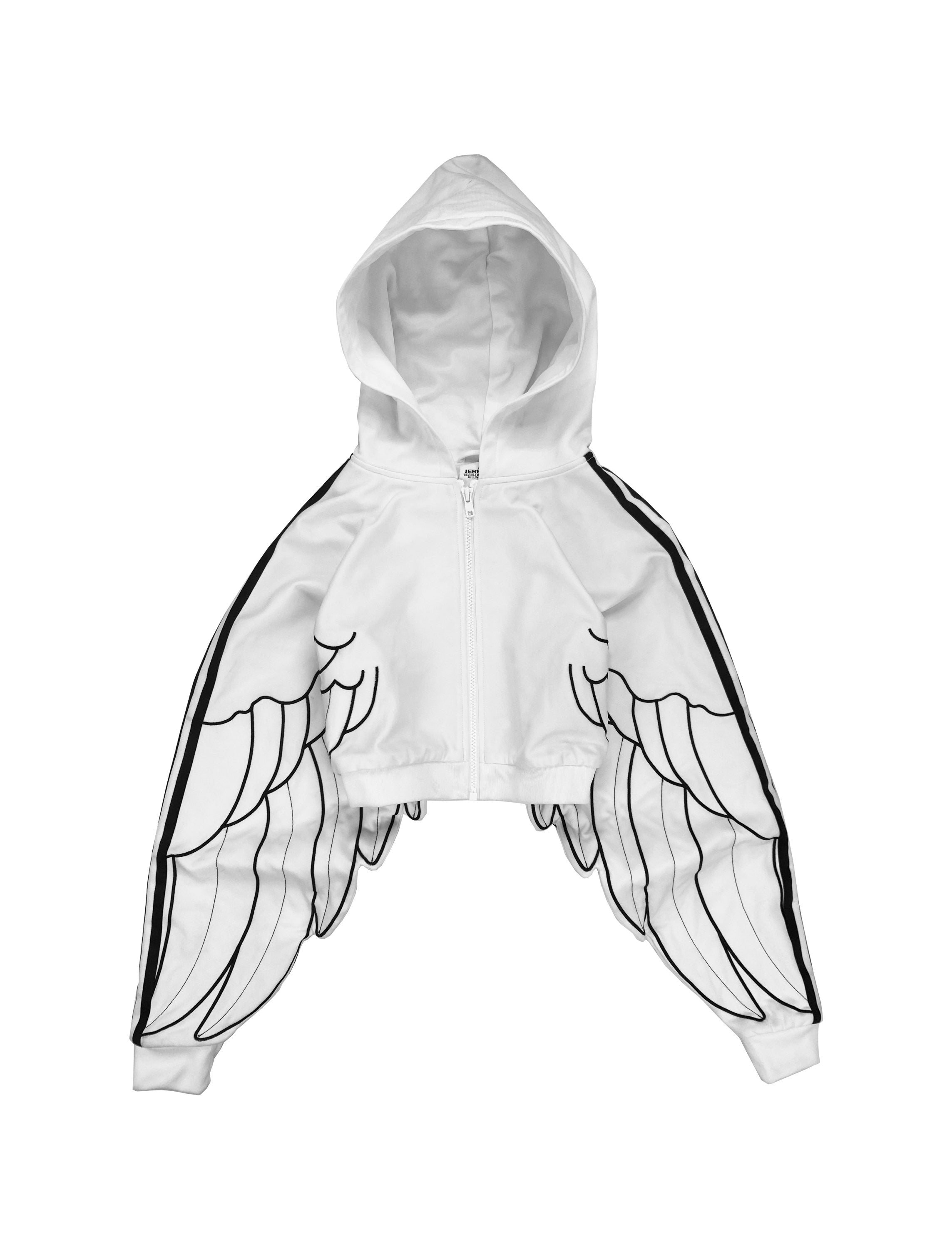 トップス 00s adidas Jeremy Scott gimmick hoodie FW10 JEREMY SCOTT X ADIDAS WHITE CROPPED WING HOODIE | ArchiveThreads