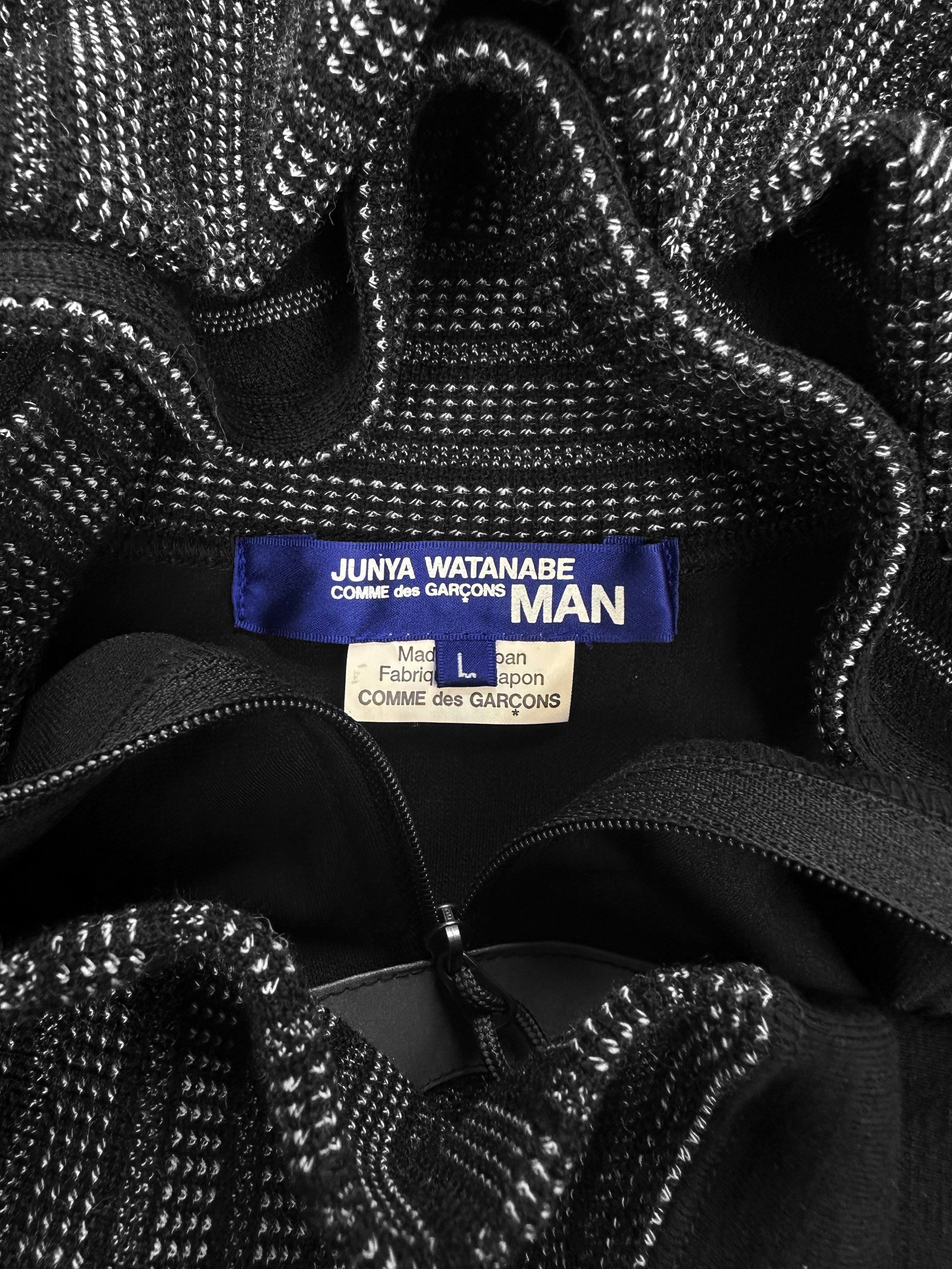 00s Junya Watanabe ‘Quarter-zip’ Reflective Striped Sweater