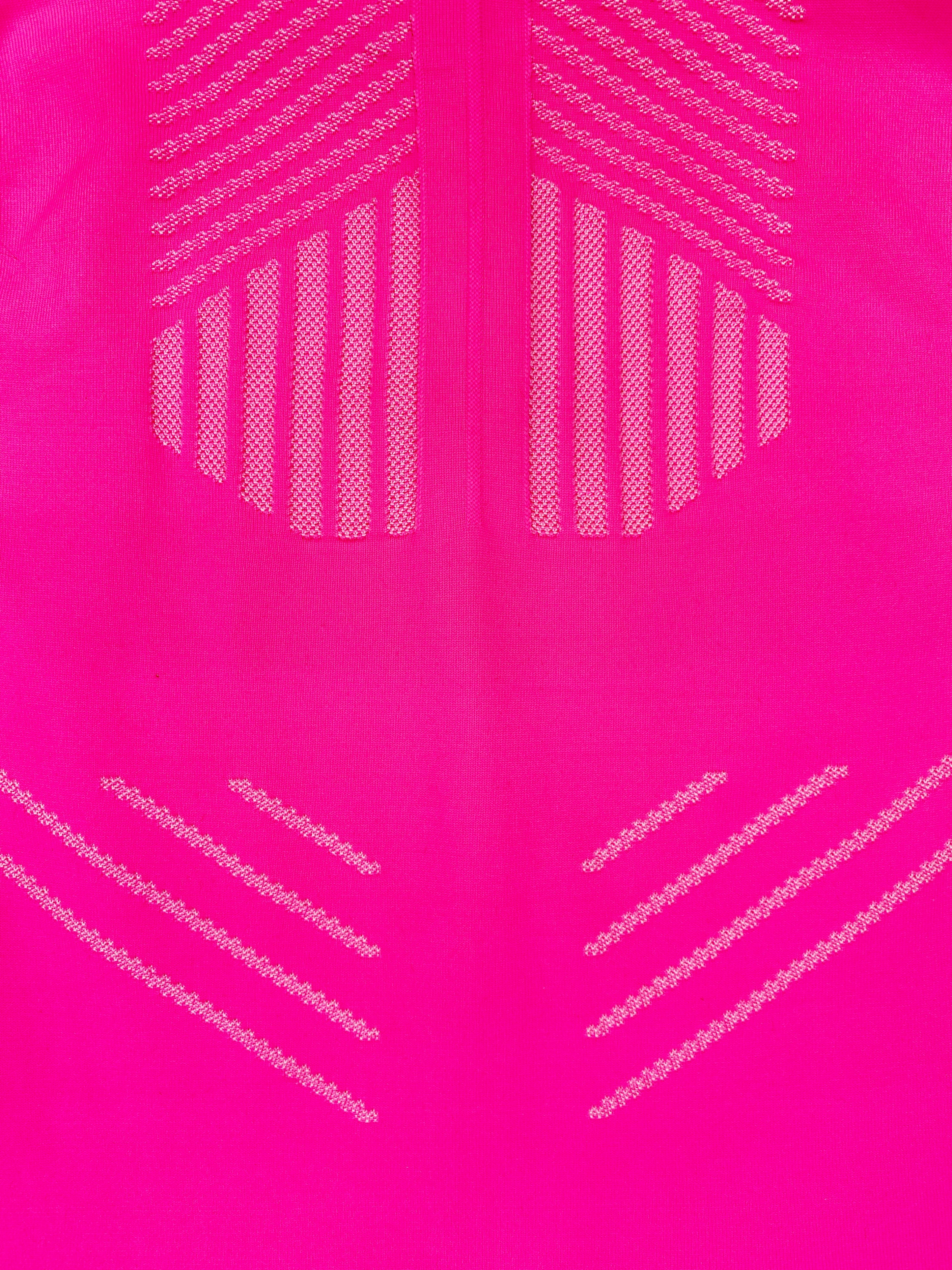 AW17 Prada Tech Hot Pink Ribbed Fleece Tank Top