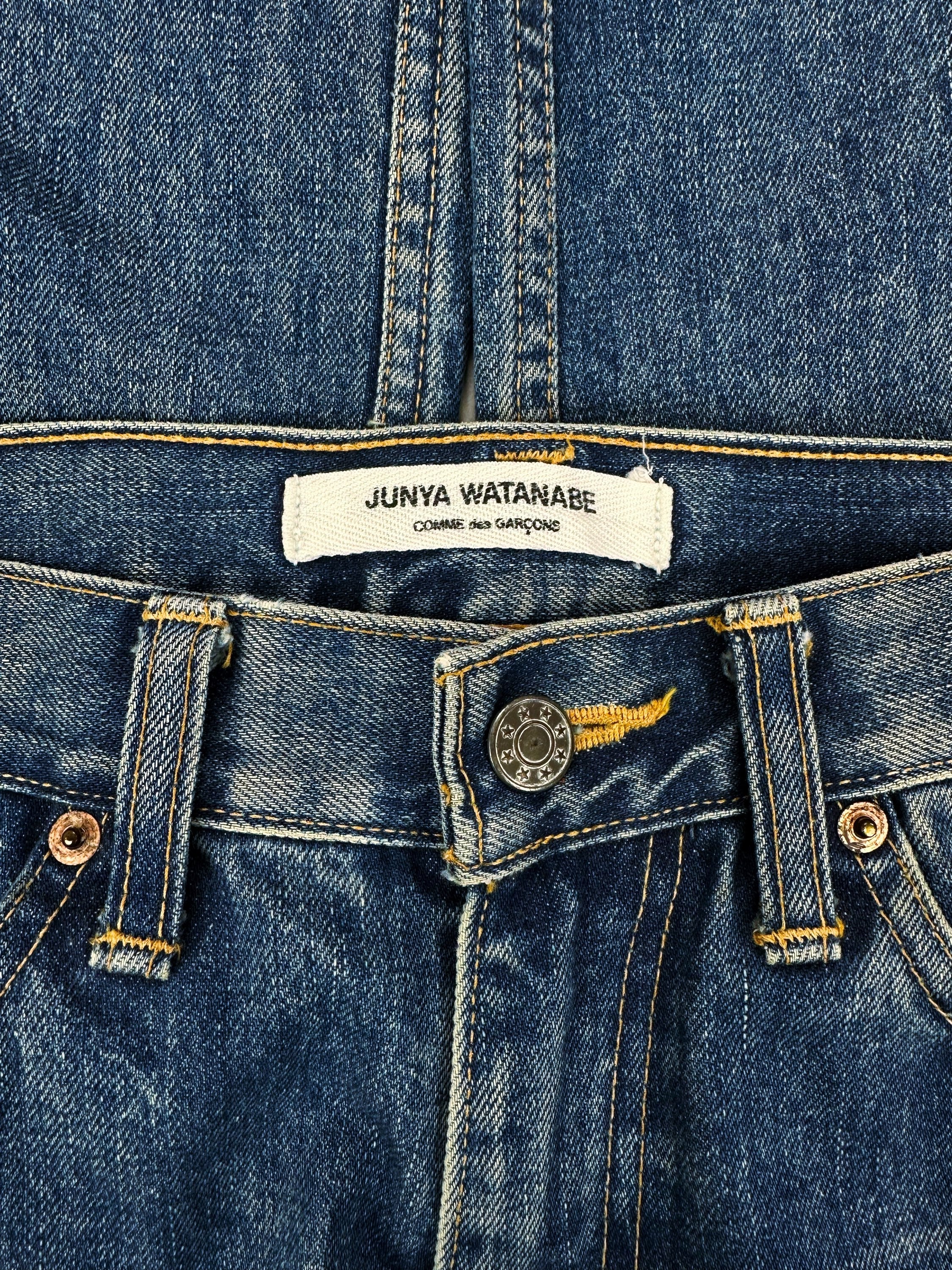 AW03 Junya Watanabe ‘Crash’ Light Wash Distressed Denim