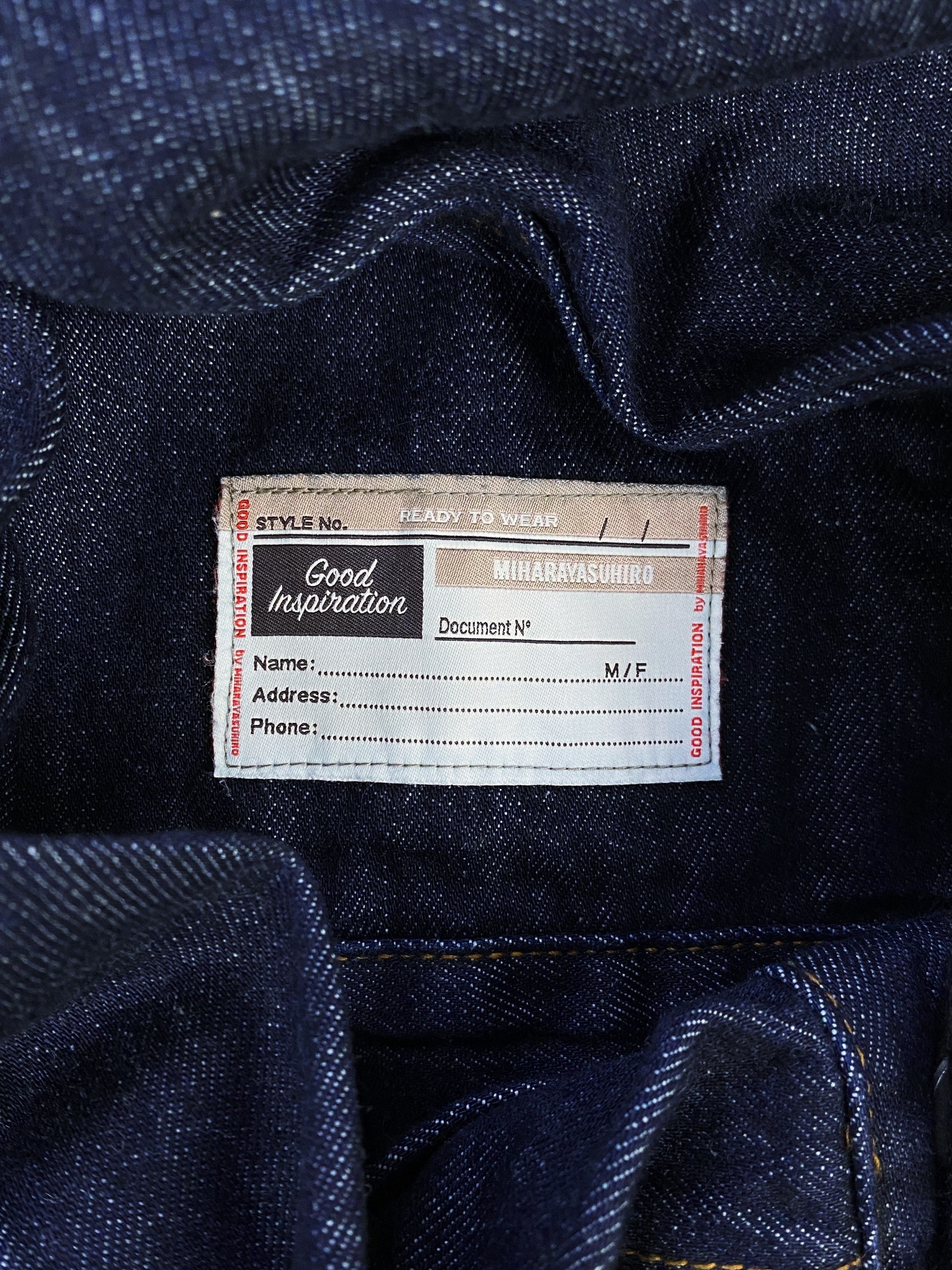 Mihara Yasuhiro Heavyweight Indigo Denim Jacket
