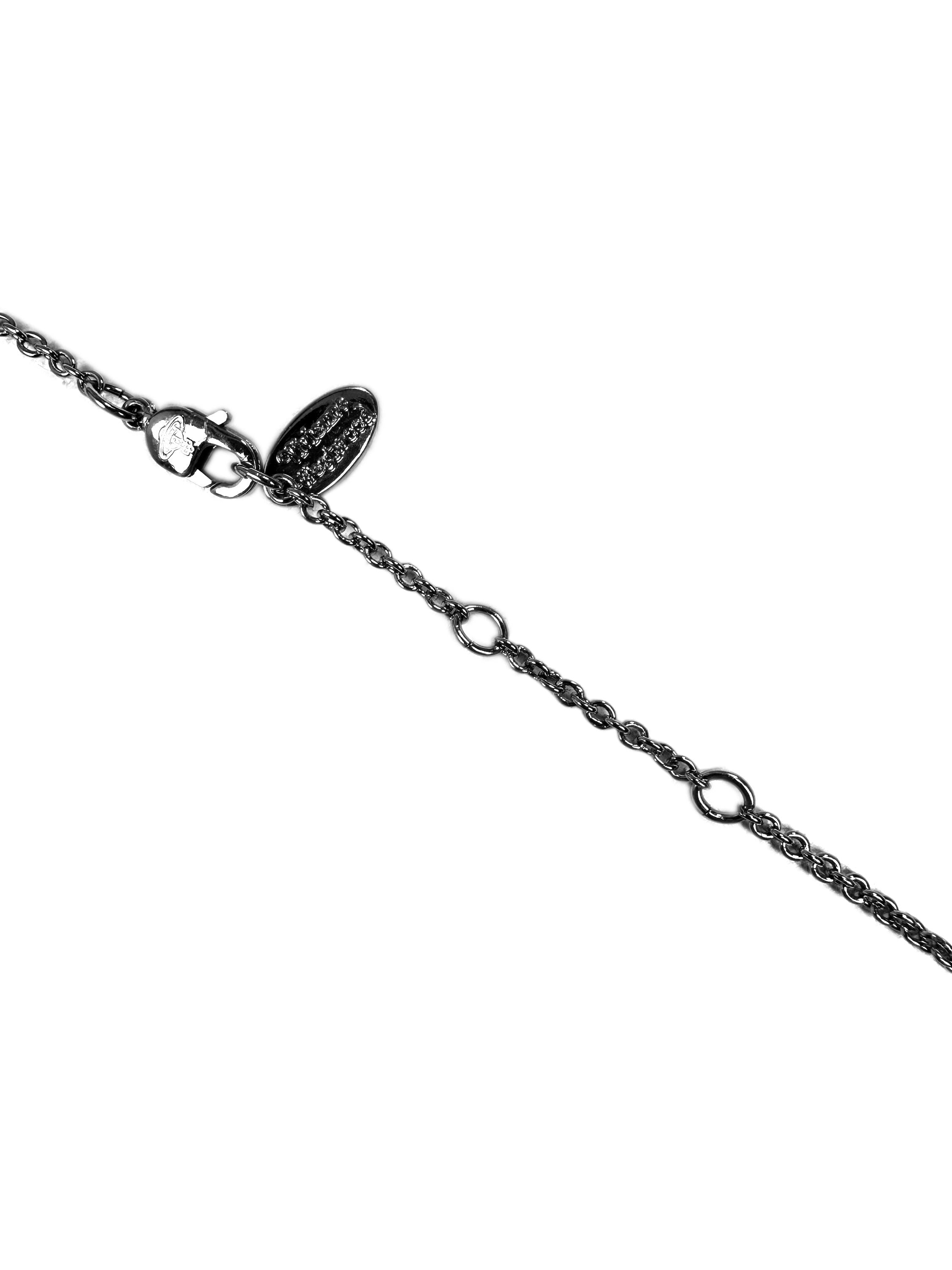 Vivienne Westwood Silver ‘Orb’ Swarovski Crystal Necklace