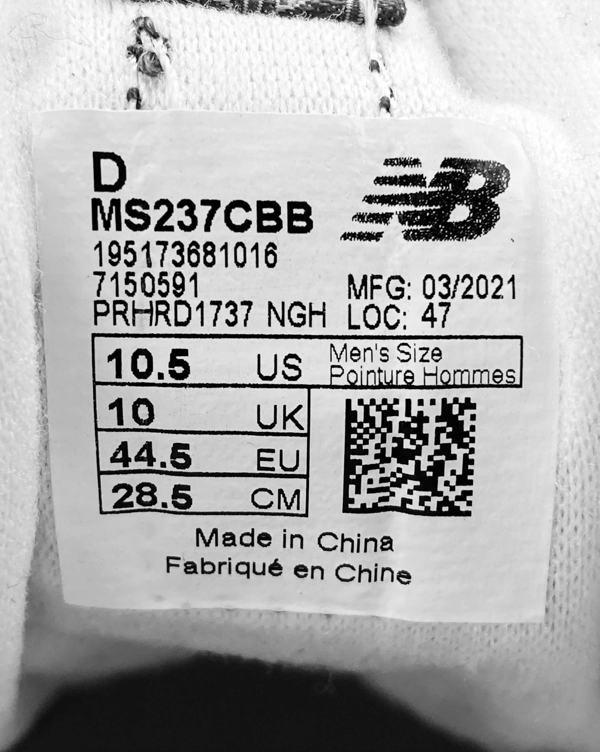 2021 New Balance x Casablanca ‘237’ Monogram White Low-top Sneakers