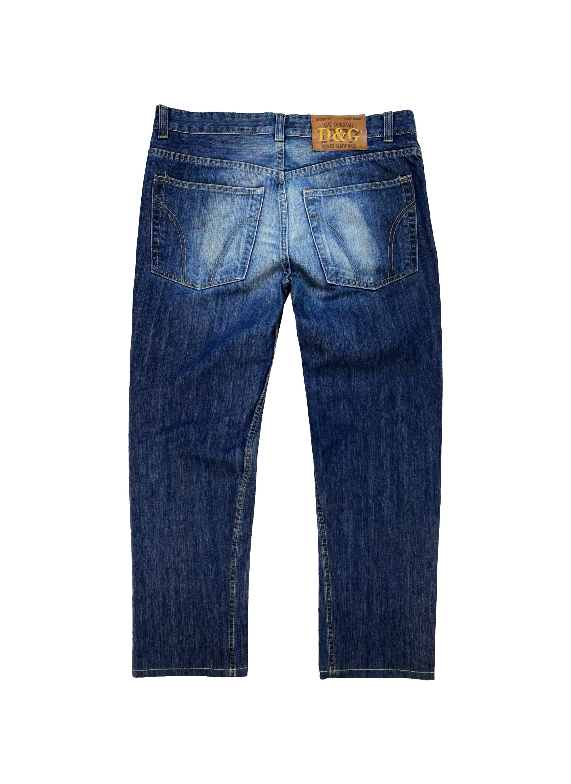 SS06 Dolce & Gabbana “Wake Up” Poem Thrashed Light Wash Denim
