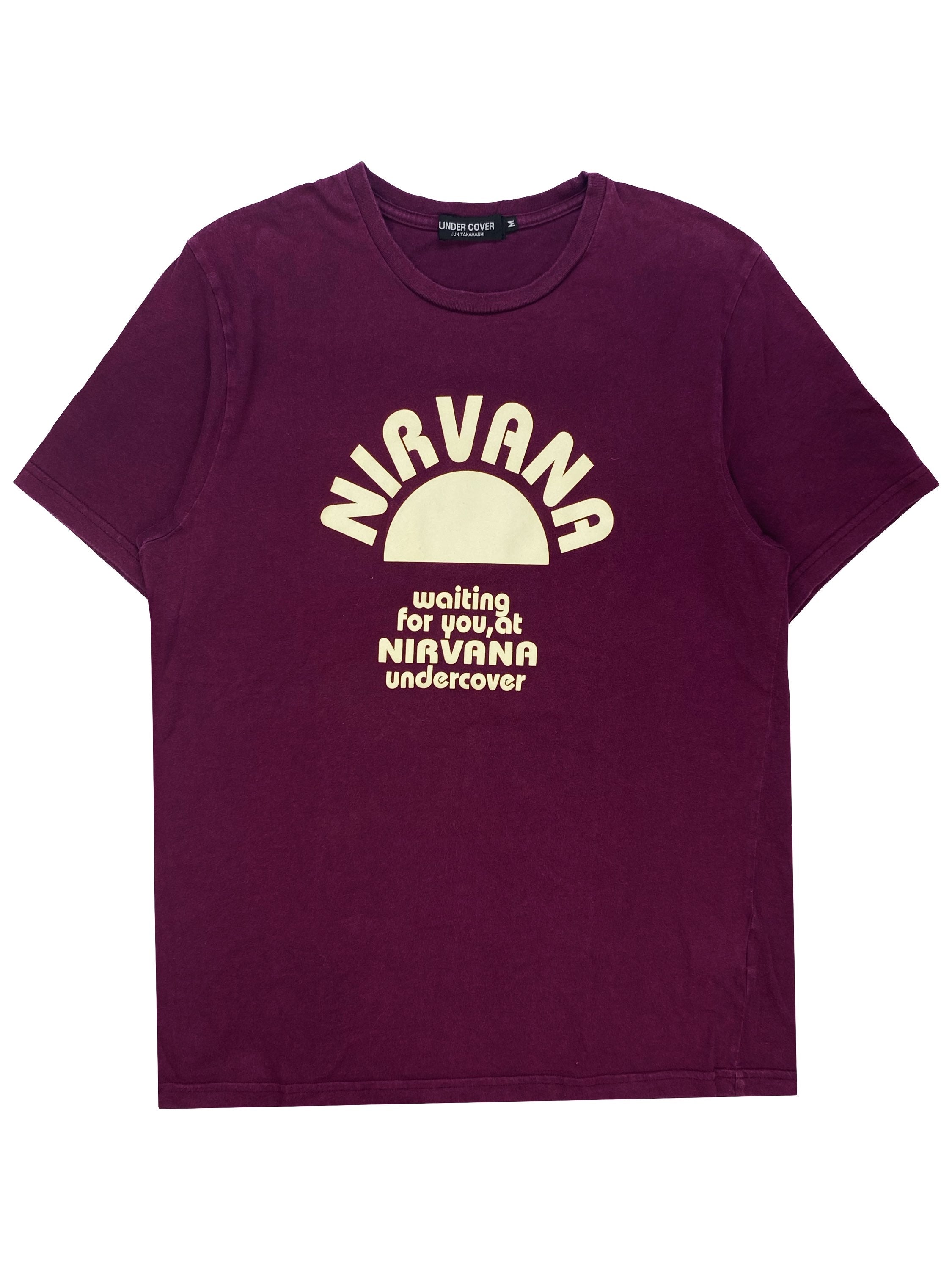 UNDERCOVER NIRVANA Tシャツ UNDERCOVER 'NIRVANA' MAROON GRAPHIC ARC LOGO T-SHIRT | ArchiveThreads