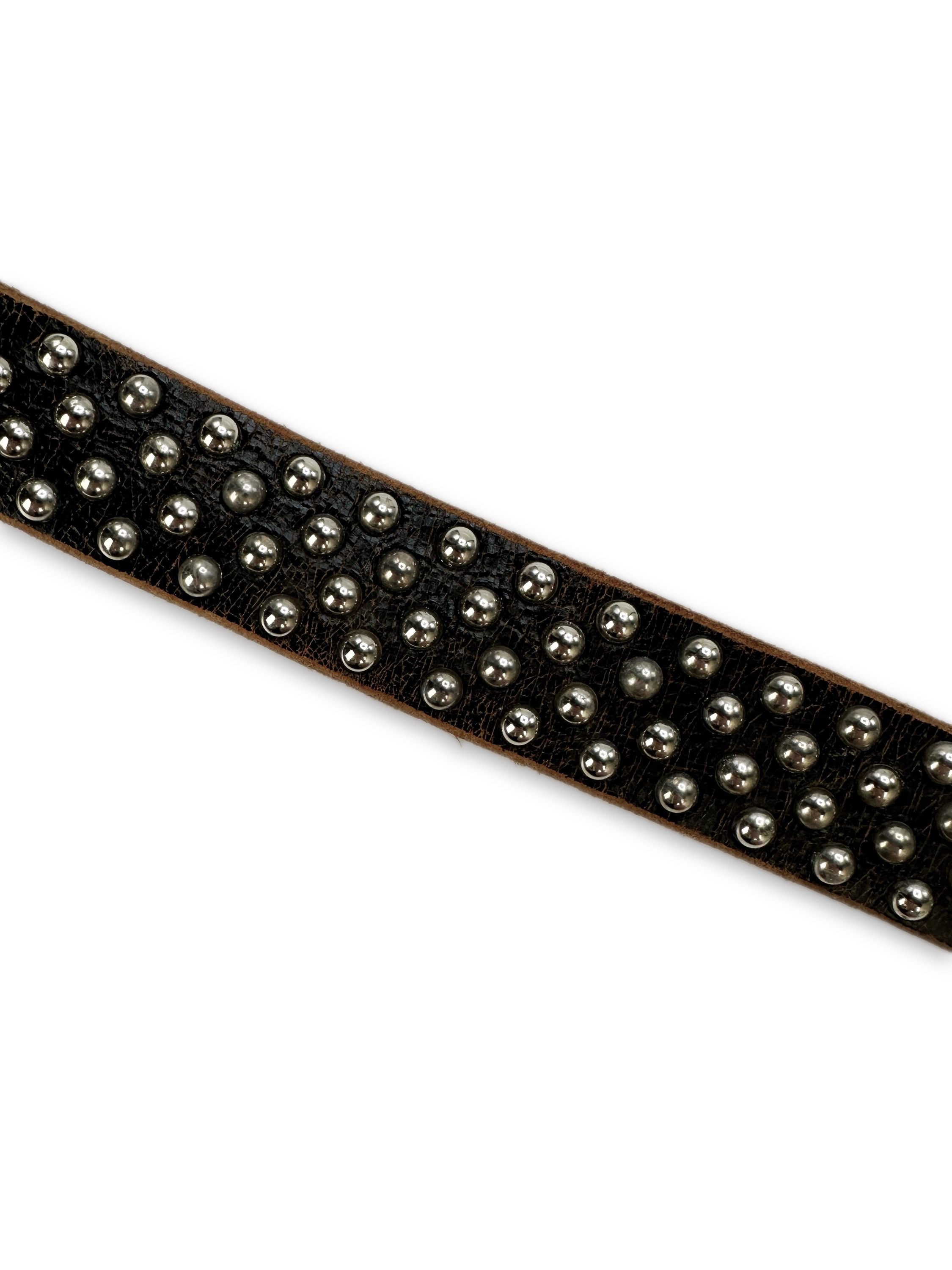 00s Hysteric Glamour Brown Leather Studded Belt