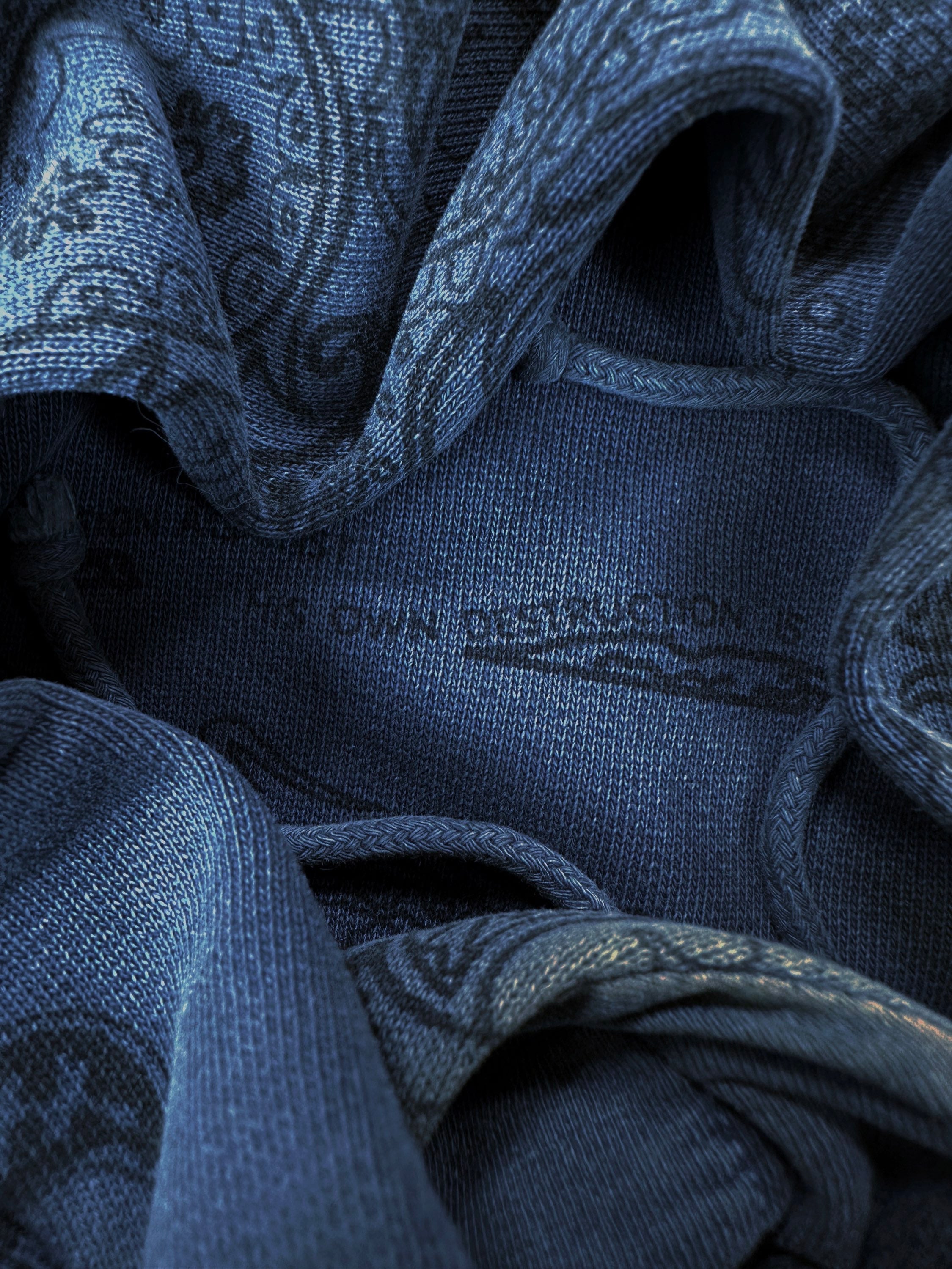 AW04 Raf Simons ‘Waves’ Blue Paisley Shipwreck Hoodie