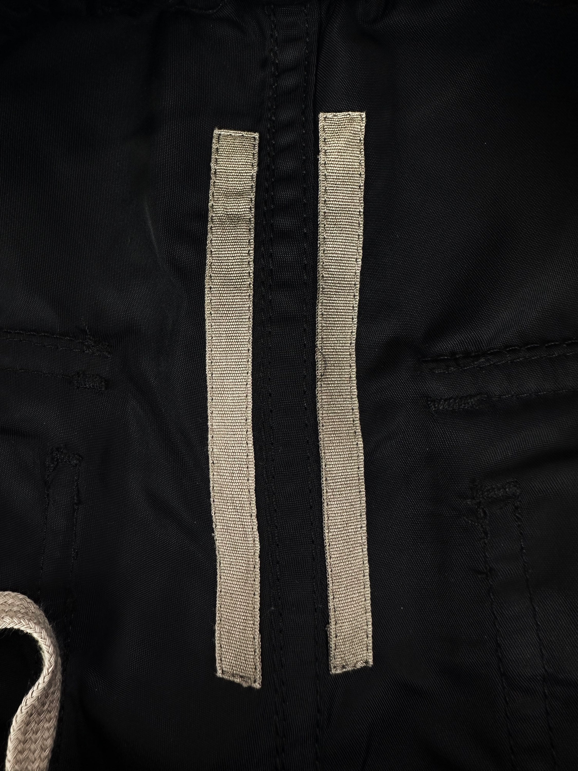 SS19 Rick Owens ‘Babel’ Flared Black Nylon Pusher Pants