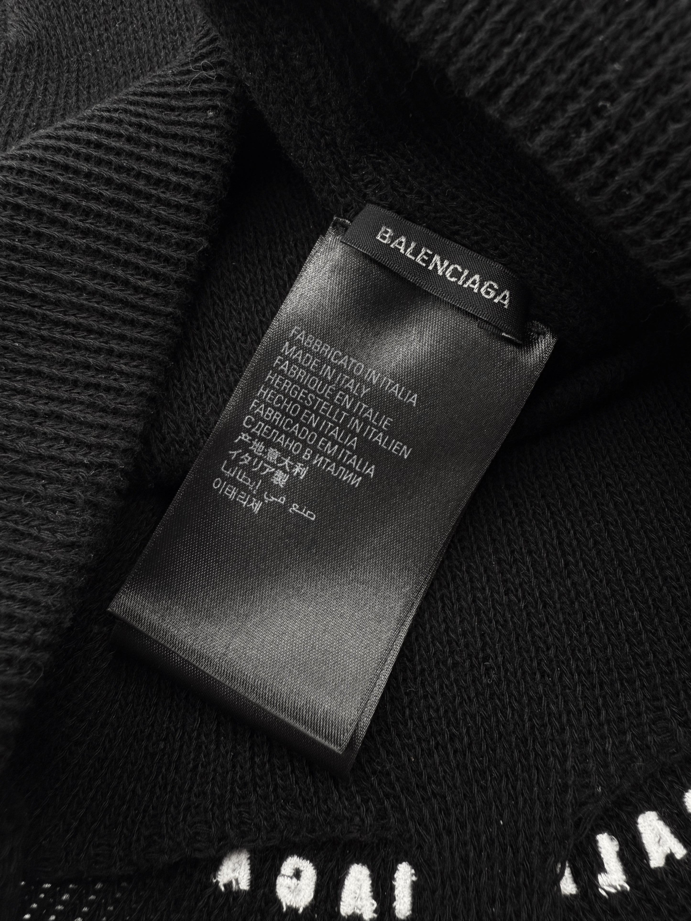 AW24 Balenciaga ‘Loop Icon’ Wave Knitted Skull Cap Beanie